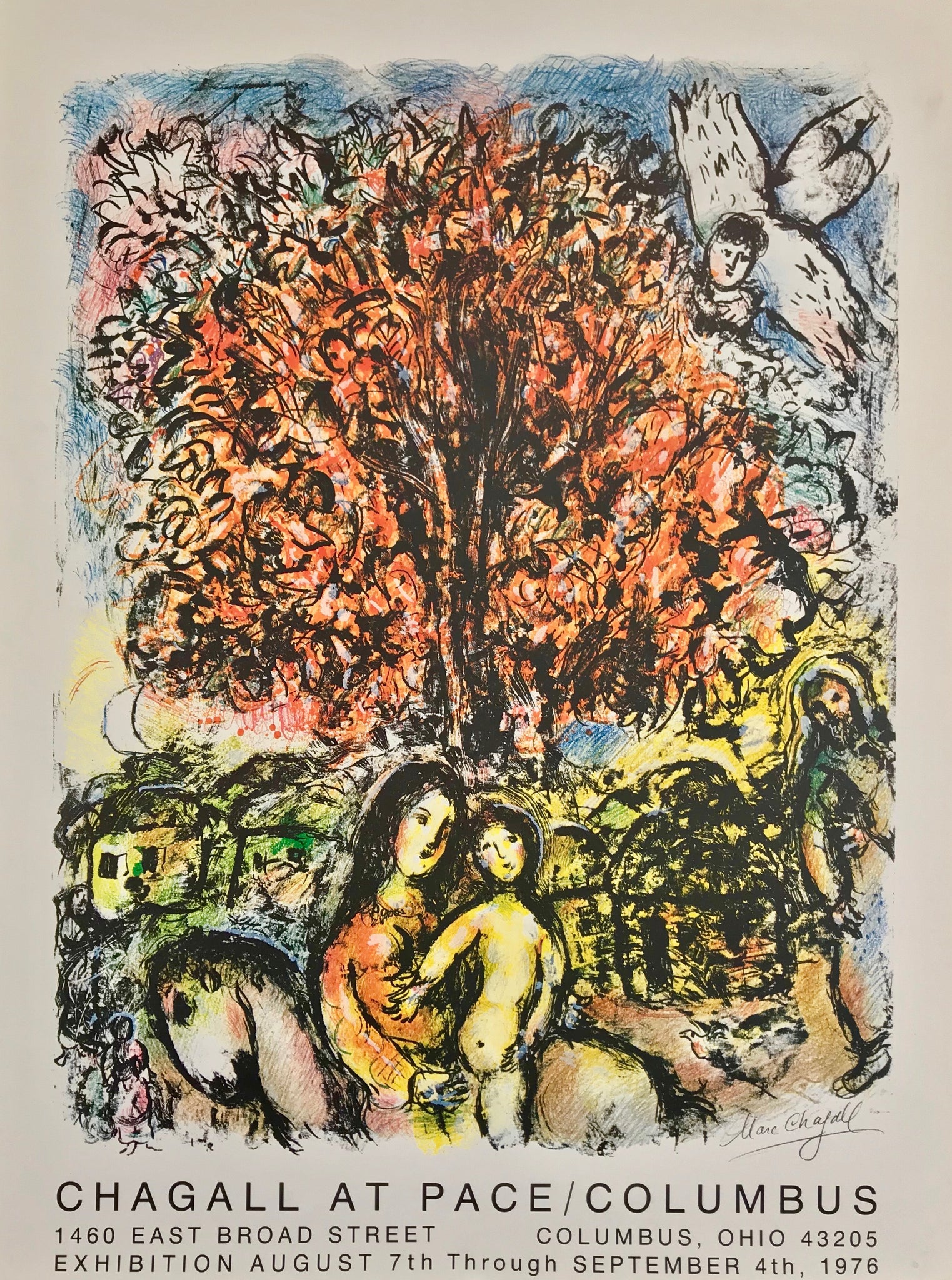 Affiche At Pace / Colombus Par Marc Chagall, 1976