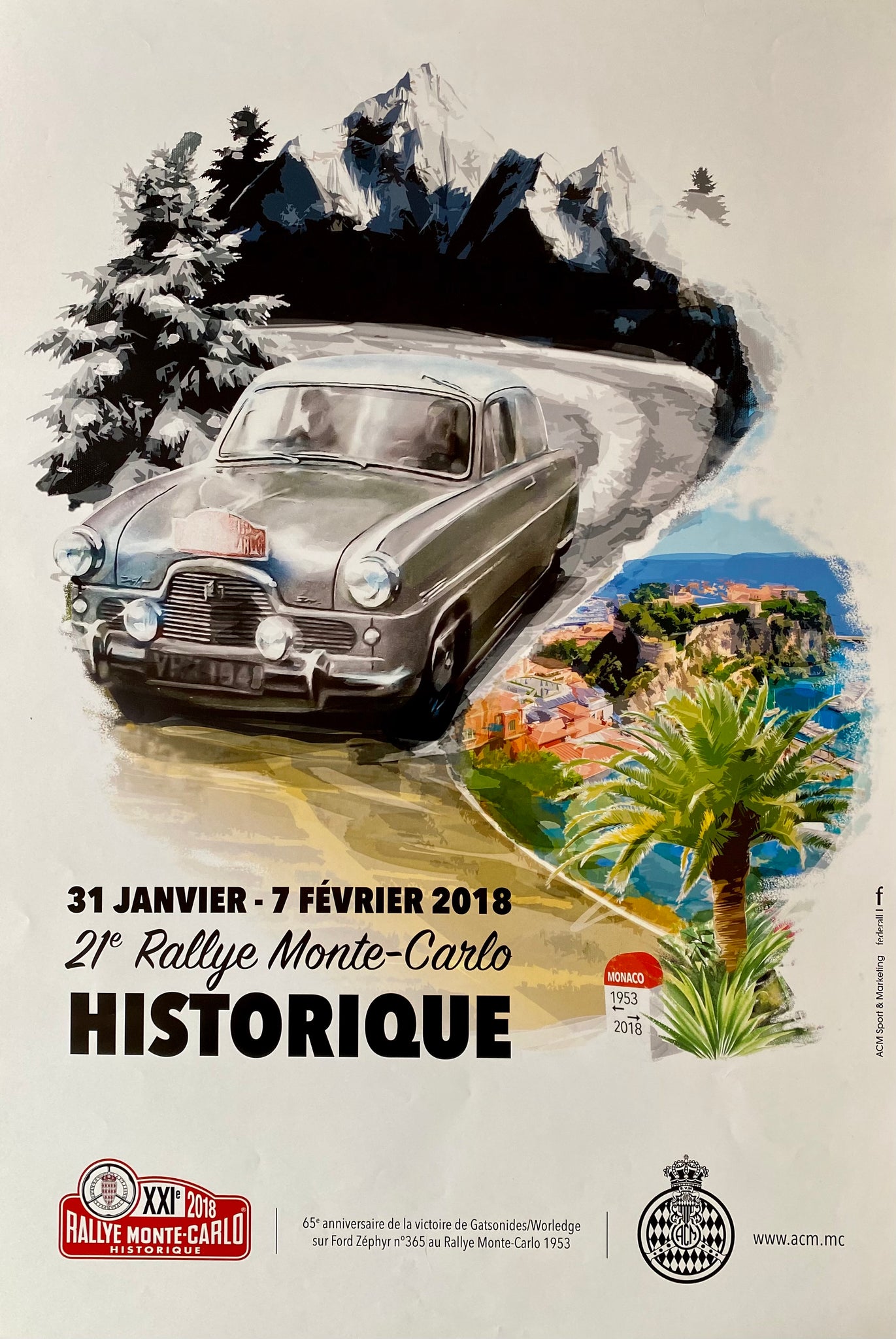 Affiche 21e Rallye Historique Monte Carlo 2018