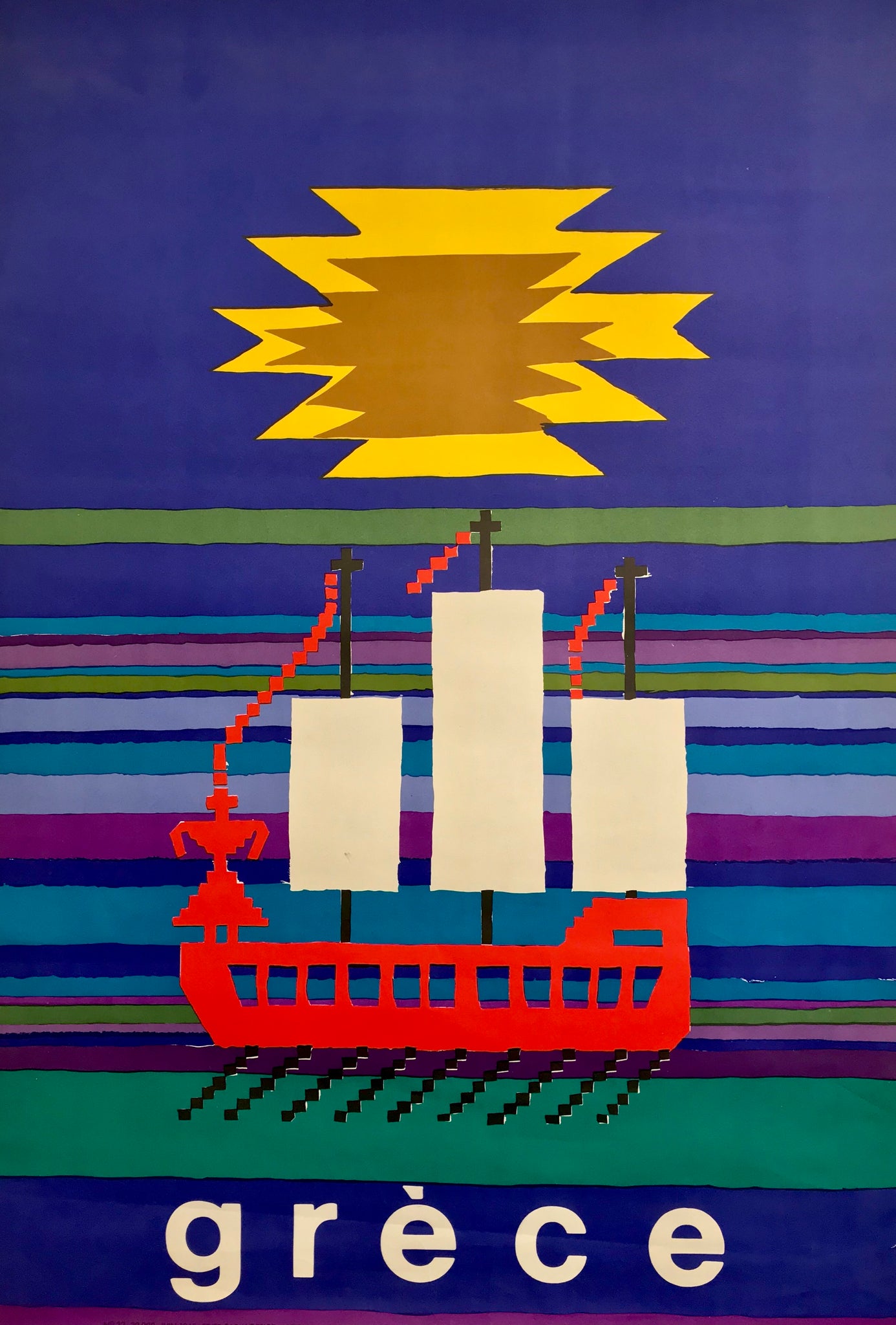 Original Vintage Poster Grèce Michalis Katzourakis, 1962