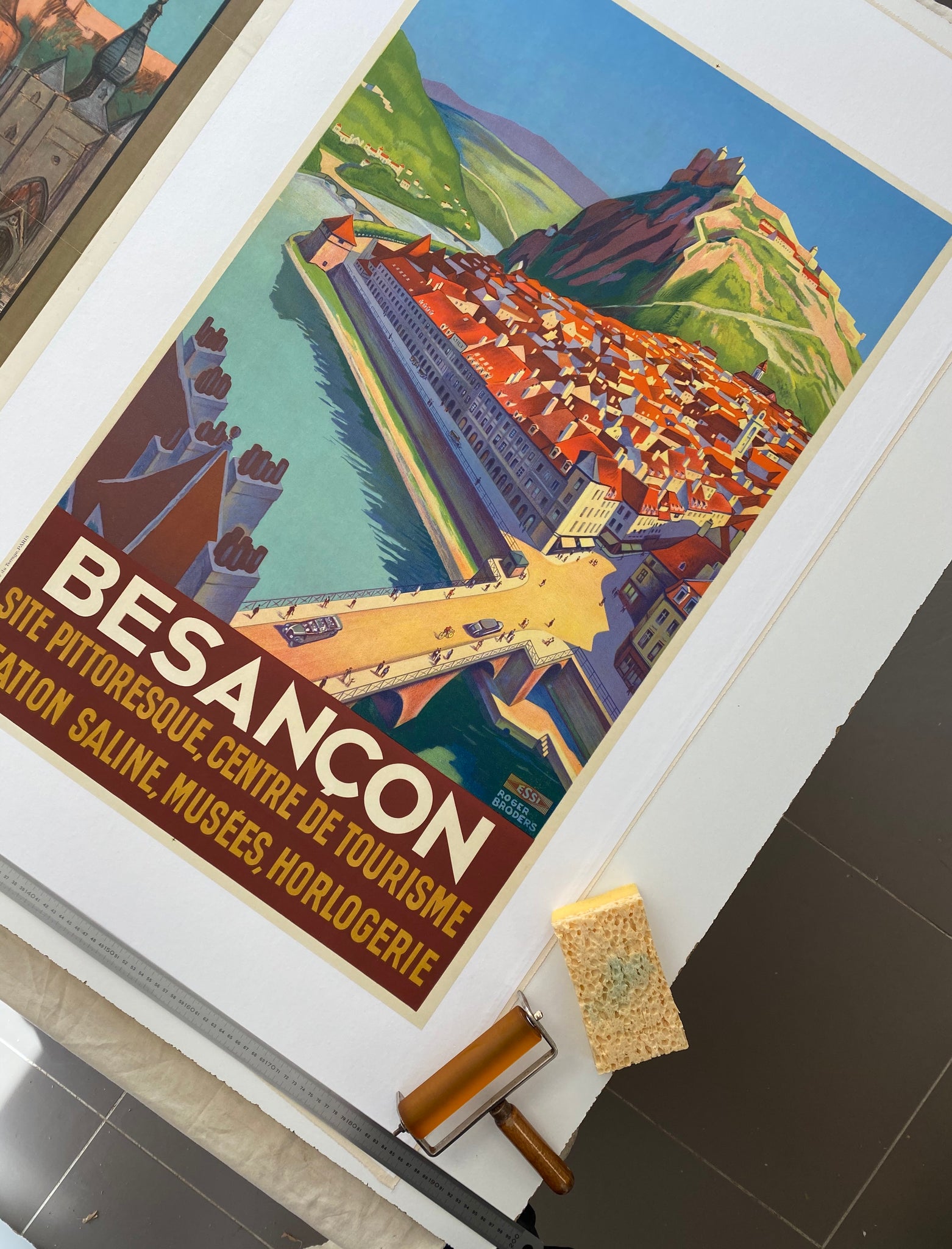 Affiche ancienne originale Besançon  Par Roger Broders, 1930
