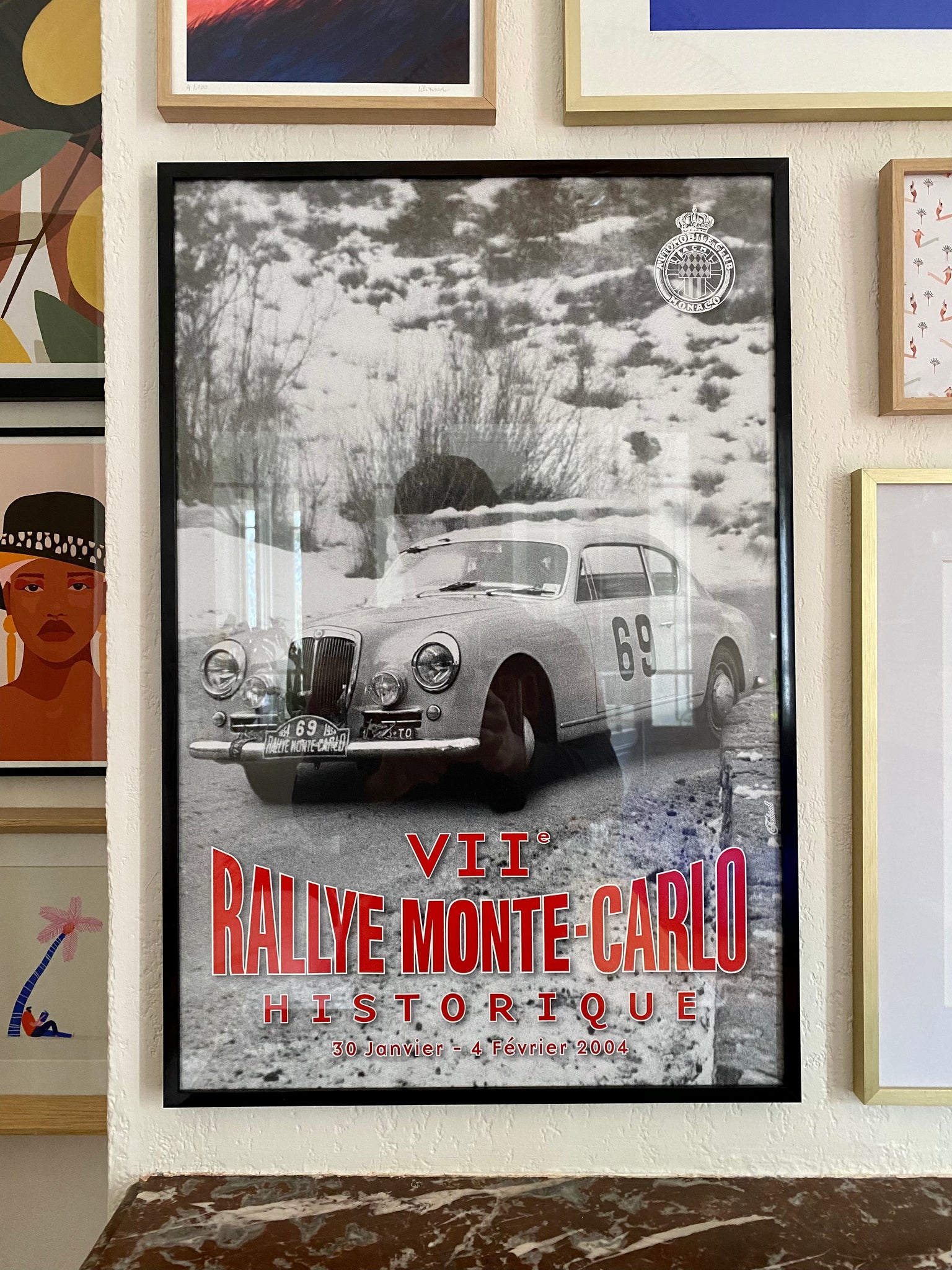 Affiche original 24e Rallye Historique Monte Carlo 2022 par Federall - Petit Format - On linen Affiche original 24e Rallye Historique Monte Carlo 2022 par Federall - Petit Format - On linen