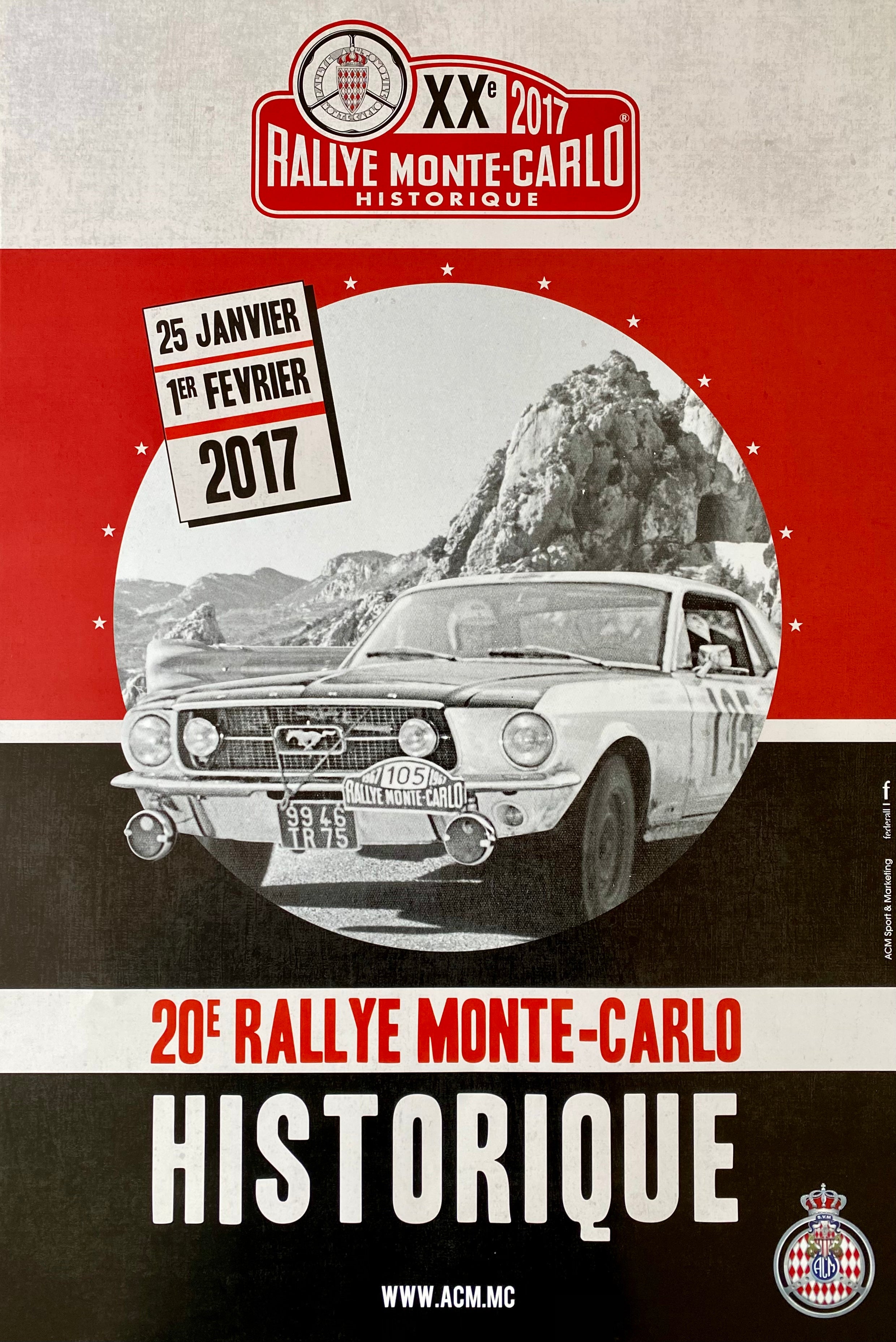 Affiche Originale Rallye Monte-Carlo 2001 – 40x60cm, Collection Sport Auto