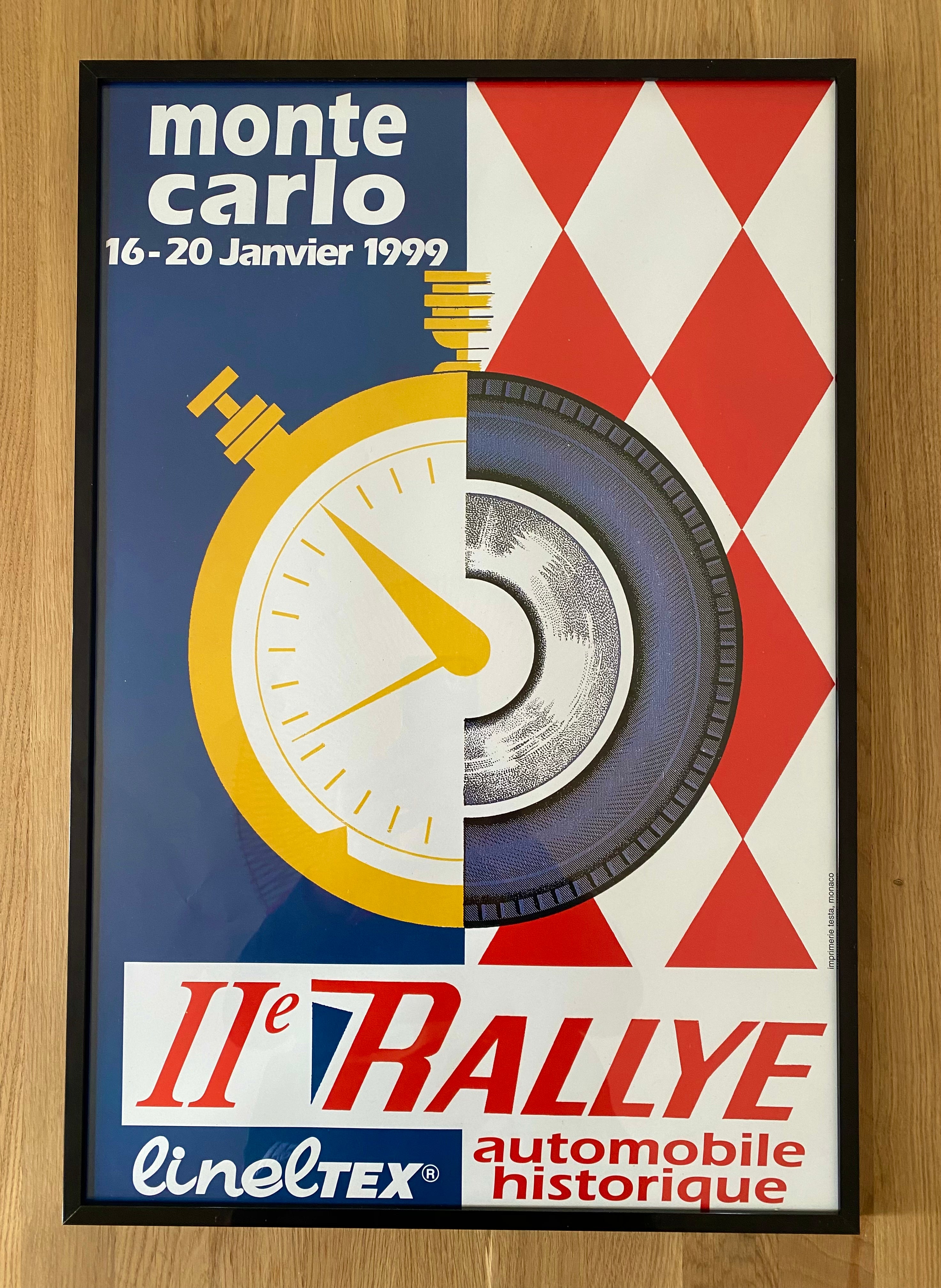 Affiche Officielle Rallye Monte-Carlo 1999 - Format 40x60 Cm, Neuve