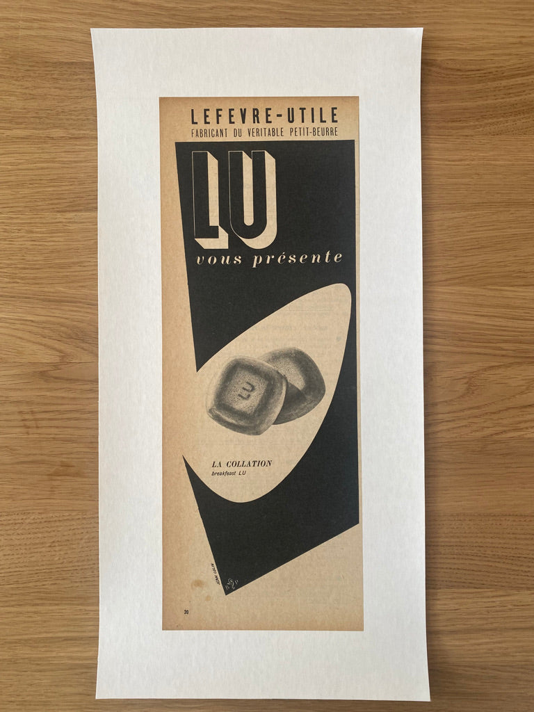 Publicité vintage LU Lefevre Utile - La Collation  - Jean Colin