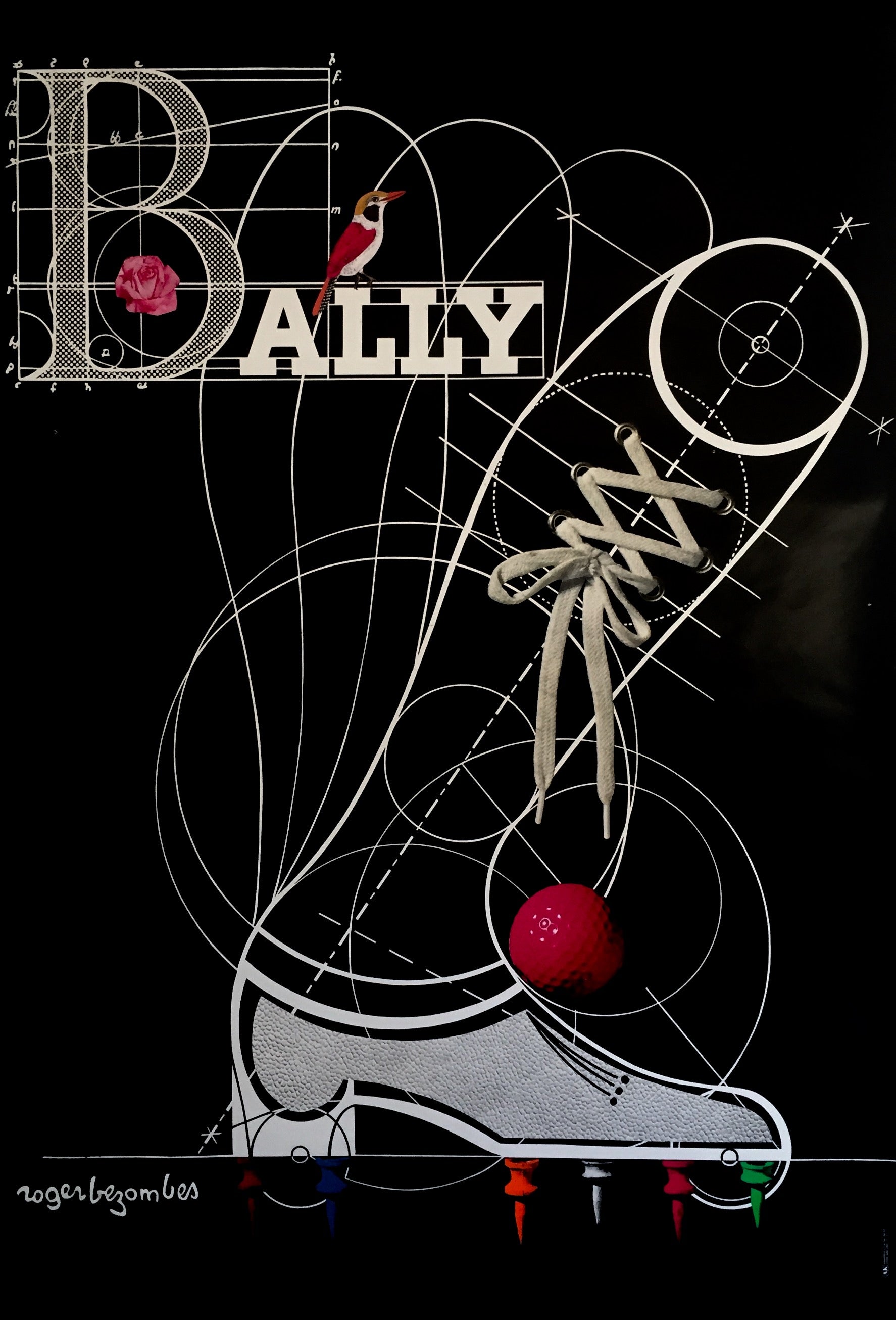 Affiche Vintage BALLY Chaussures - Publicité Mode Années 70 Par Bernard Villemot - 40x60 Cm