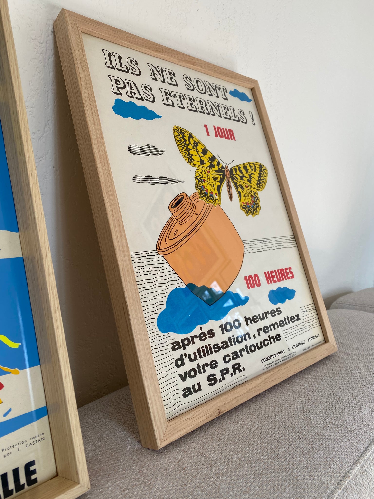 Affiche Original Ils ne sont pas Eternels - Commissariat a l’énergie atomique Par Jacques Castan, 1964