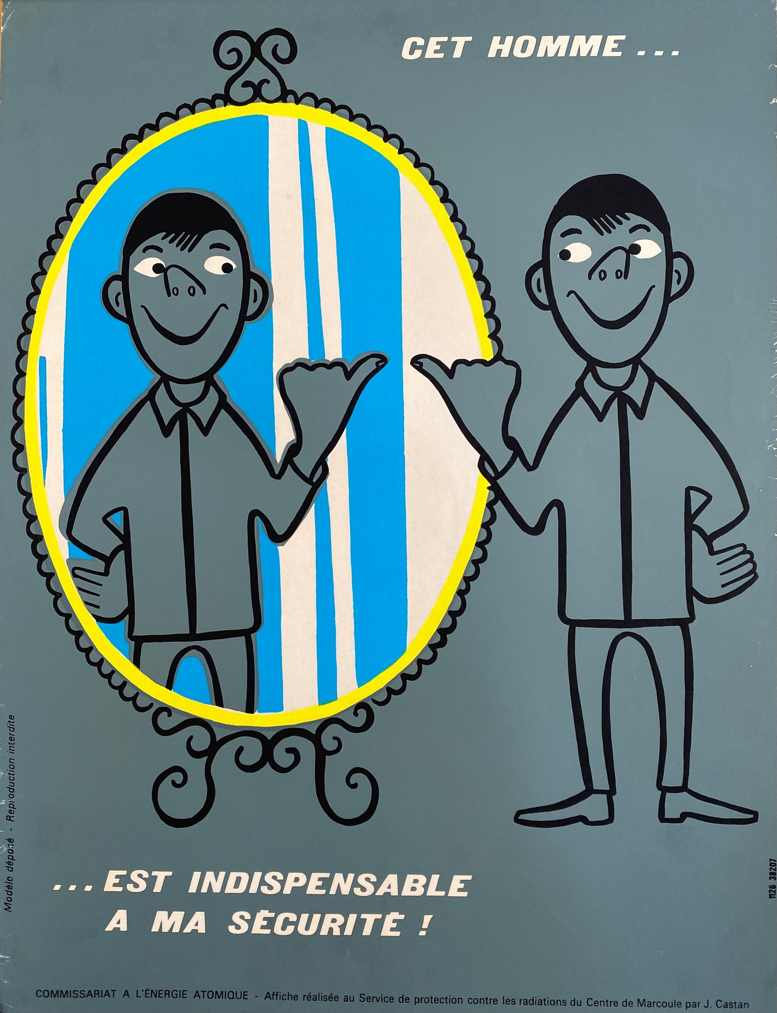 Les affiches de la campagne de l'Agence Internationale de l'Energie Atomique de 1964 se sont focalisées sur les risques liés à la radioactivité et les mesures de sécurité indispensables.