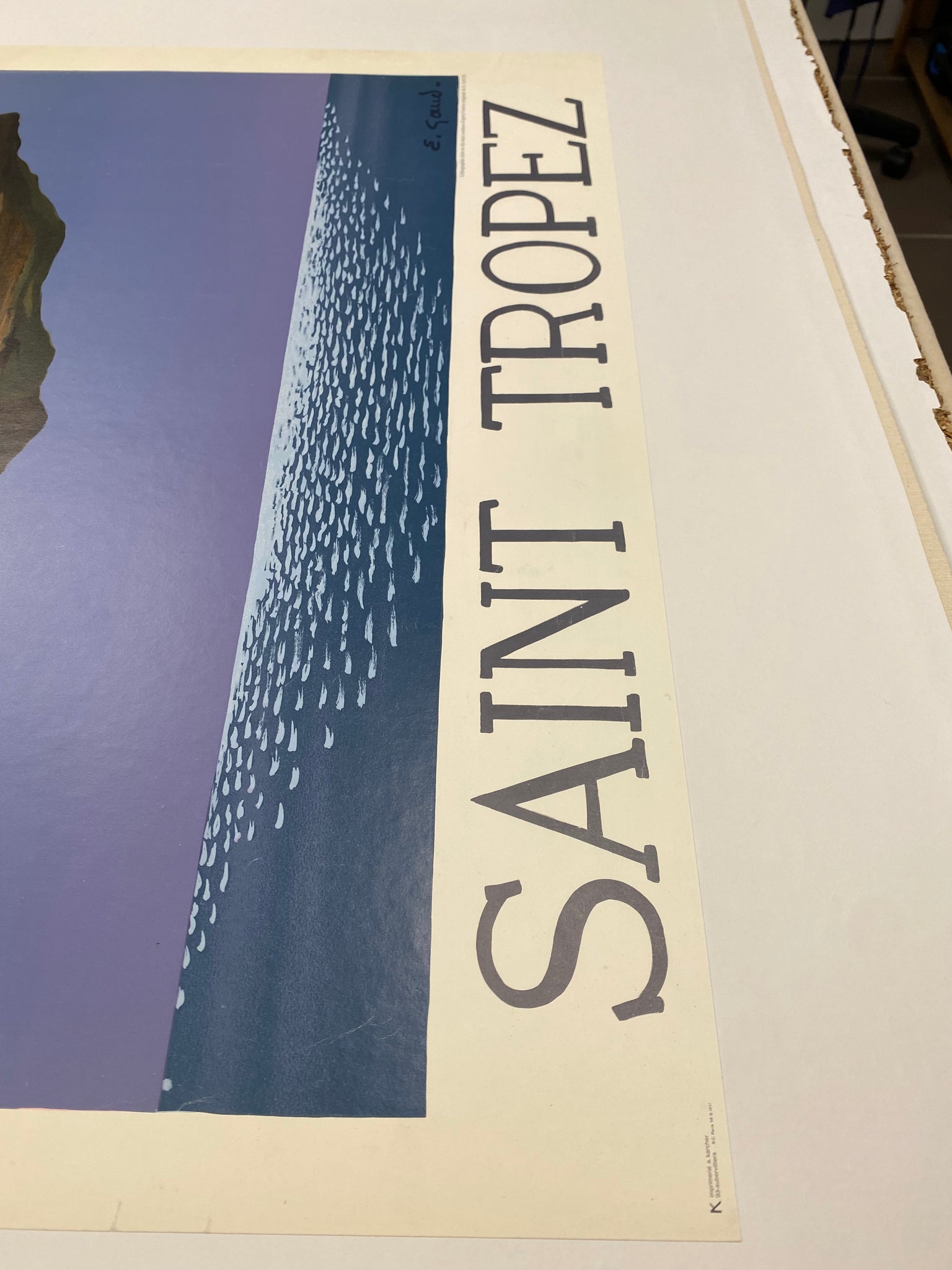 Affiche Galerie  Saint Tropez  Par Emile Gaud, 1980