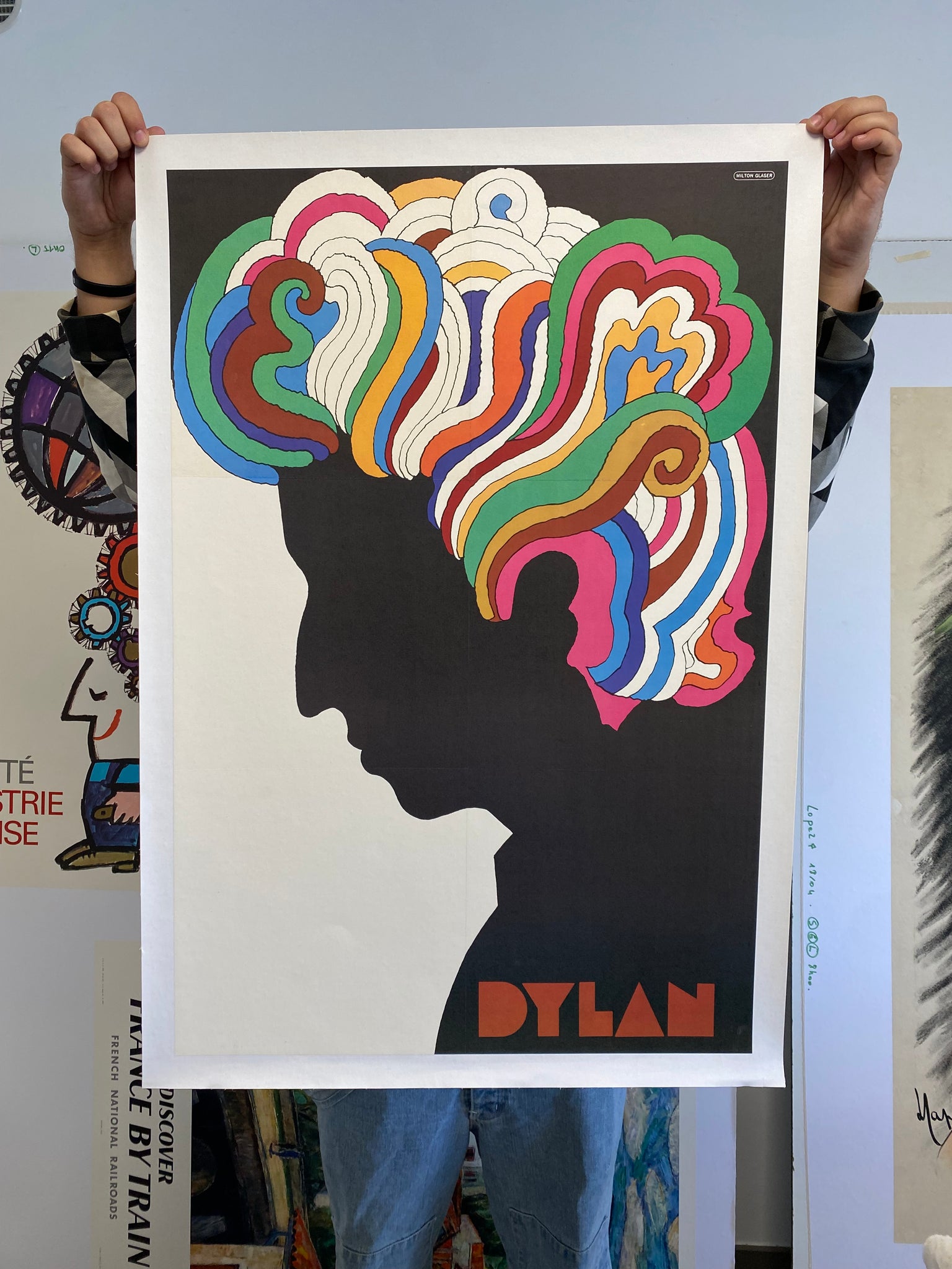 Affiche originale pop art Bob Dylan Par Milton Glaser, 1967