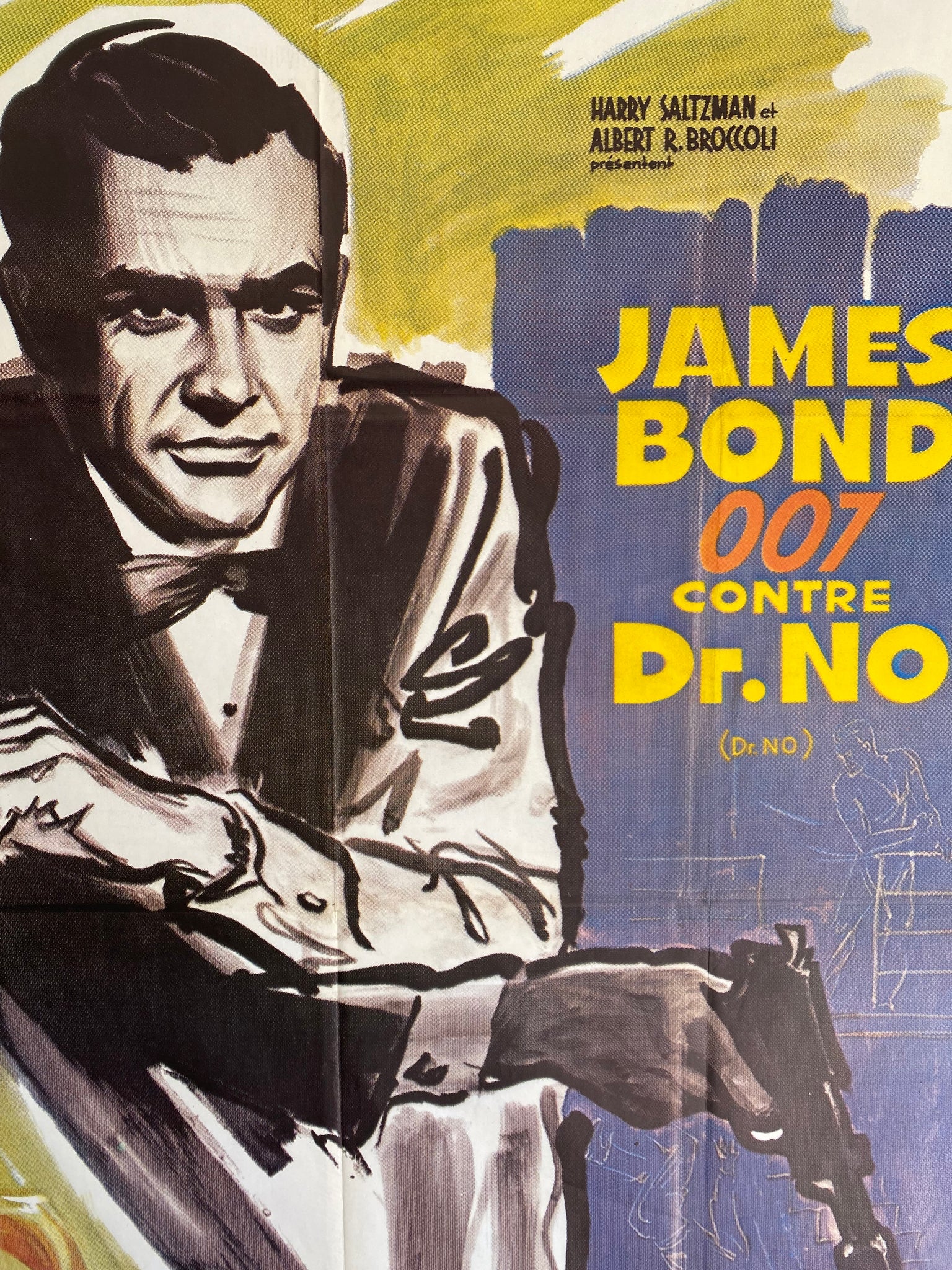 Affiche Cinéma originale James Bond  007 Contre Dr.No en 1962. 