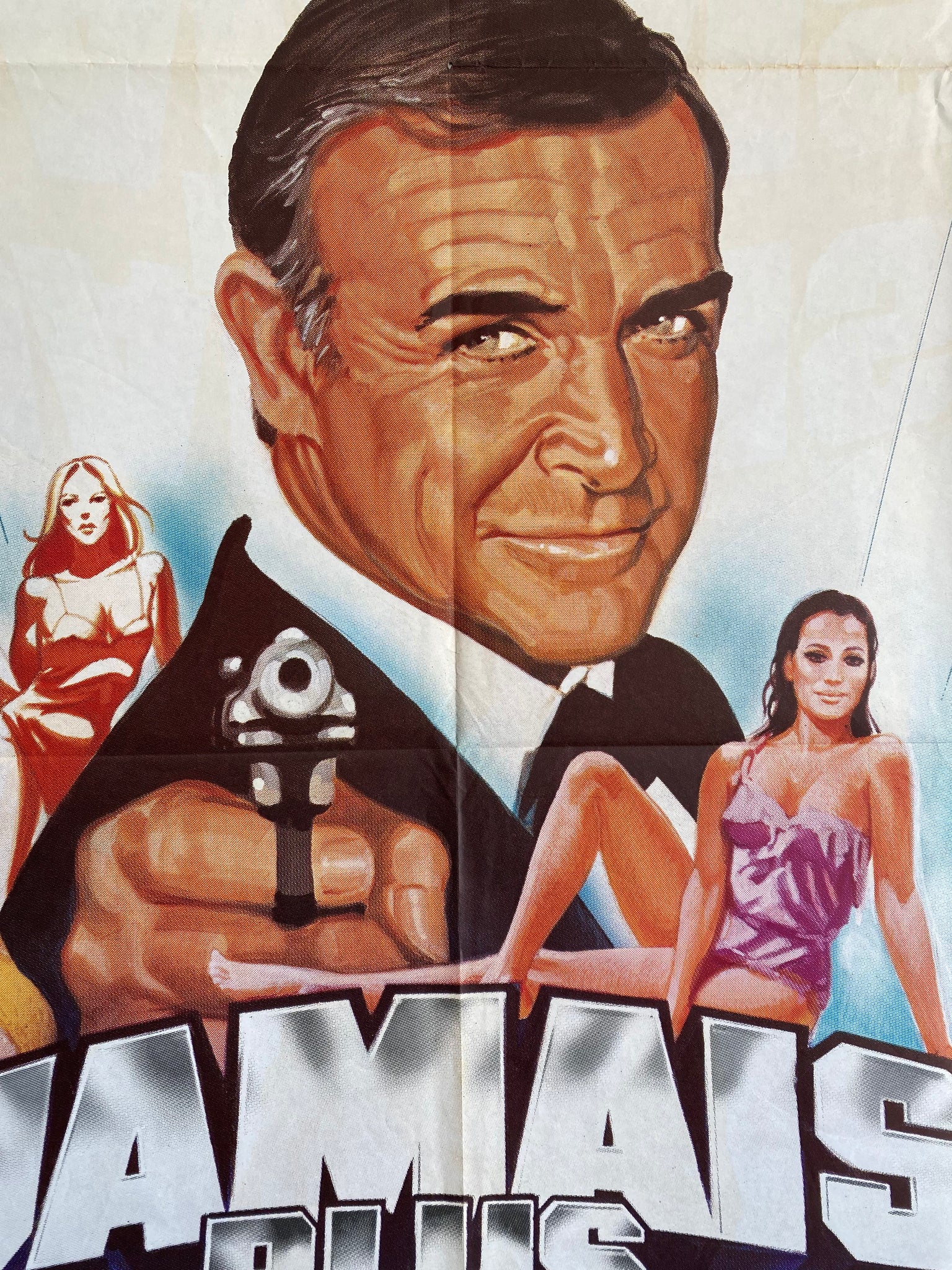 Affiche Cinéma James Bond  Jamais plus jamais de 1983. 