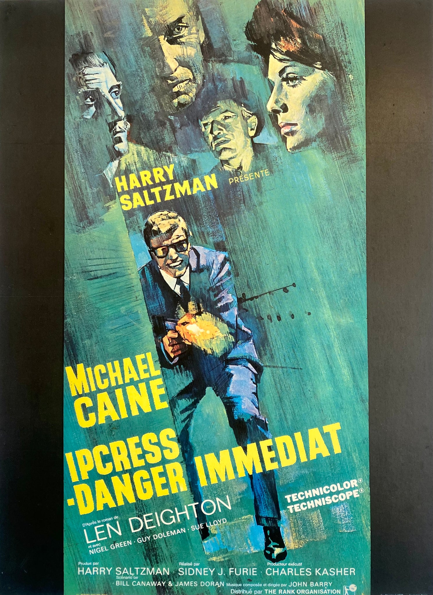 Affiche Cinéma Ipcress Danger Immédiat de 1965. 