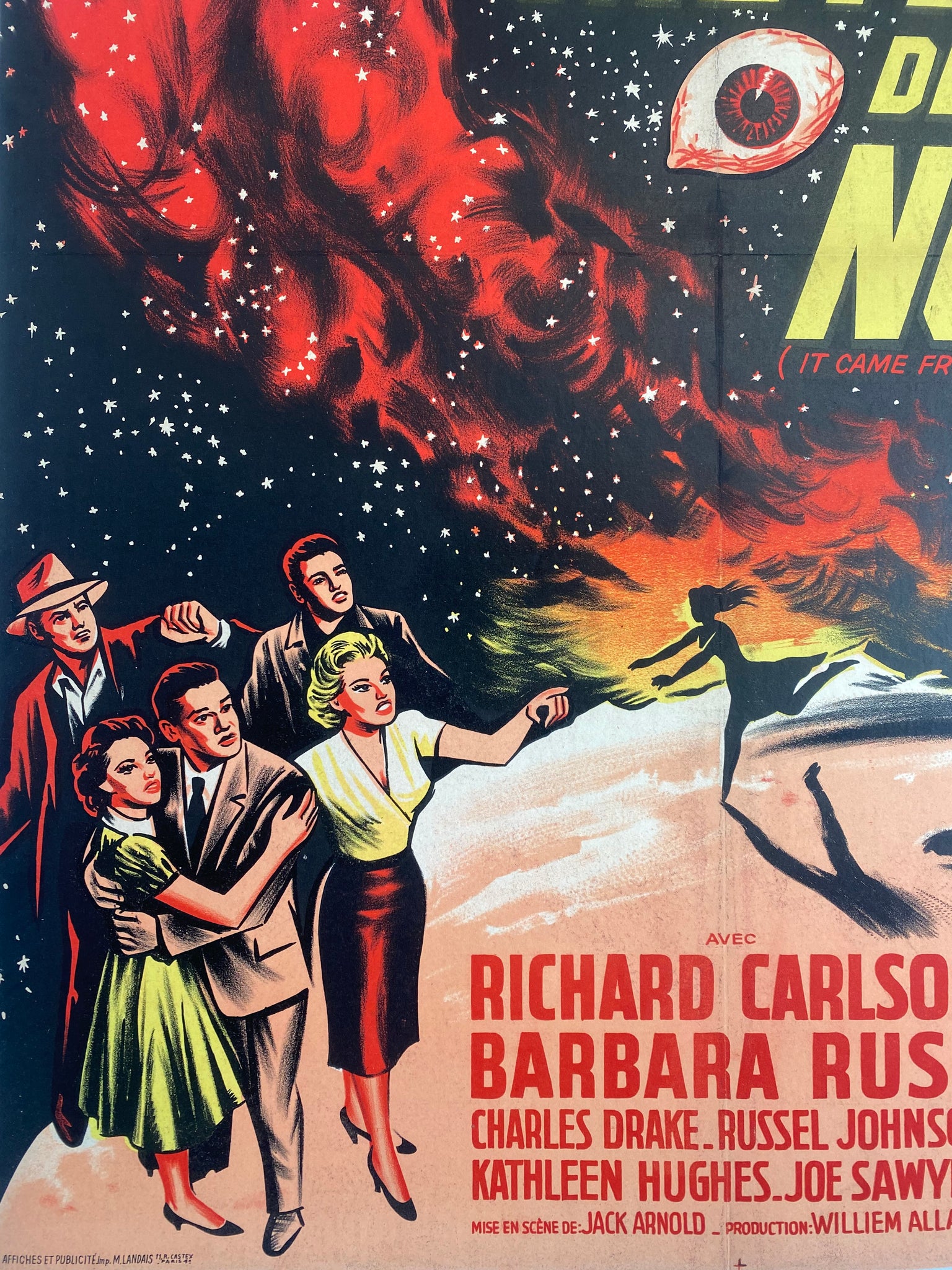 Affiche Cinéma le Météore de la Nuit de 1953. 