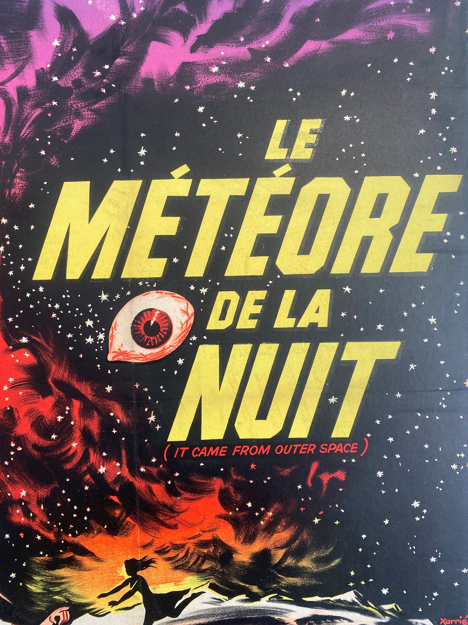 Affiche Cinéma le Météore de la Nuit de 1953. 