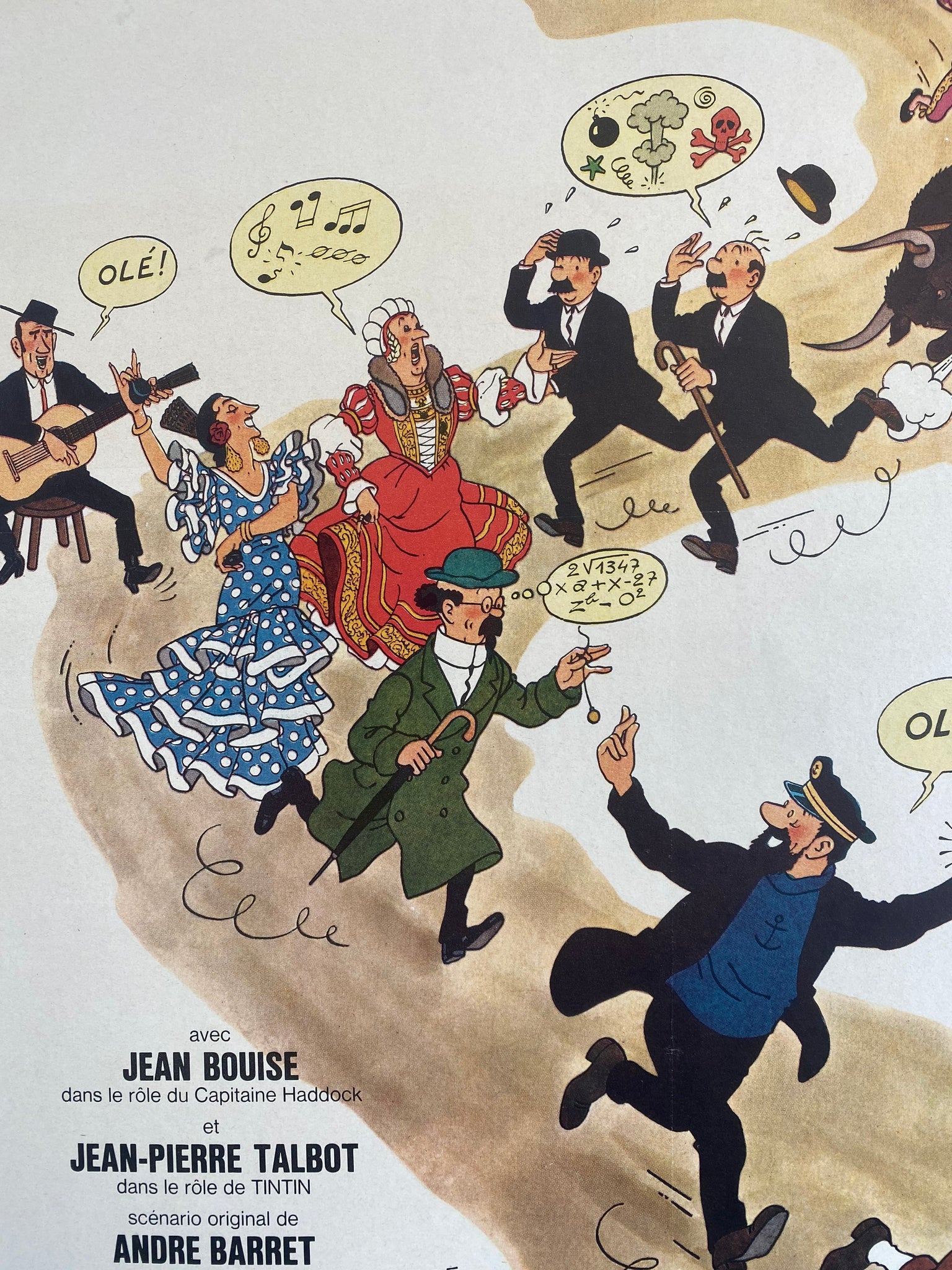 Affiche cinema Tintin et les Oranges bleues 1964