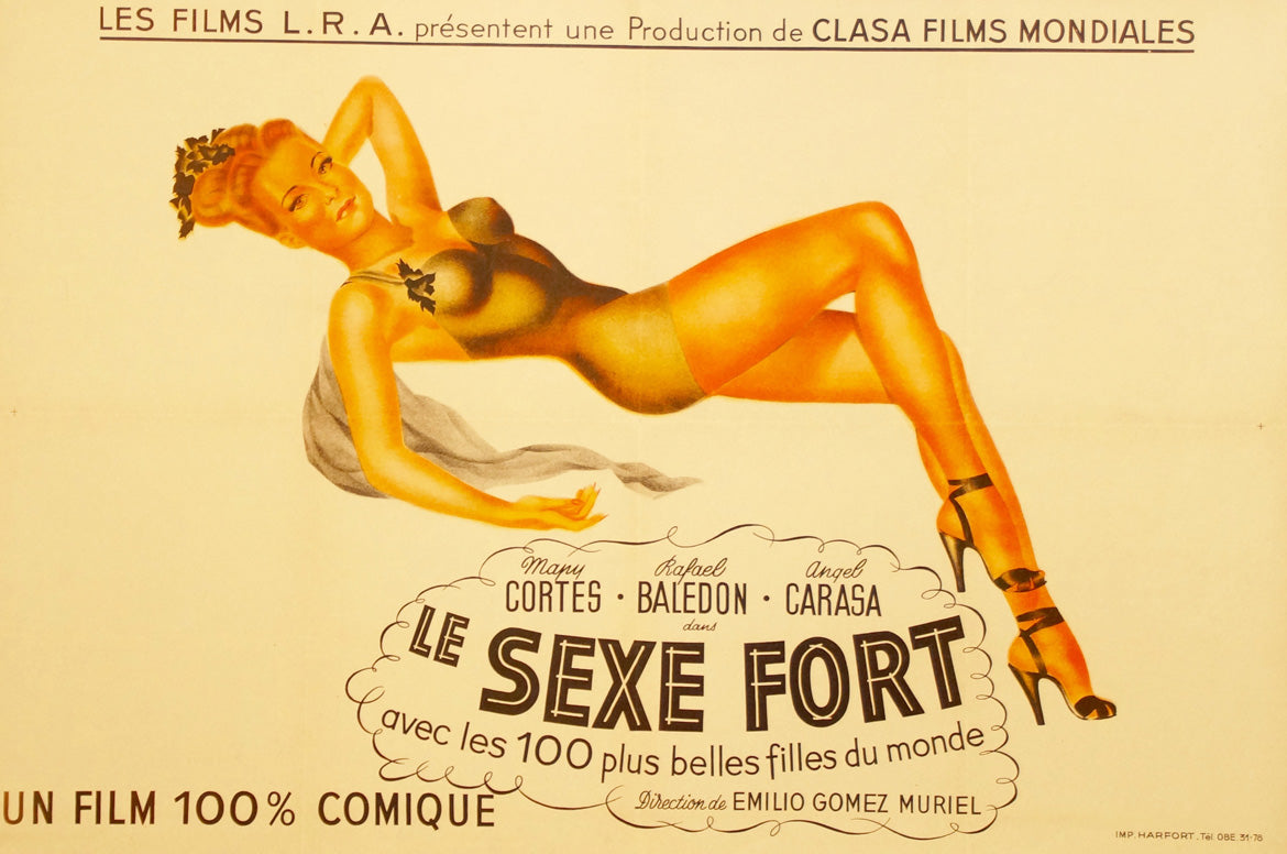 Affiche Cinéma Le sexe fort  Par Emilio Gomez Muriel 1946