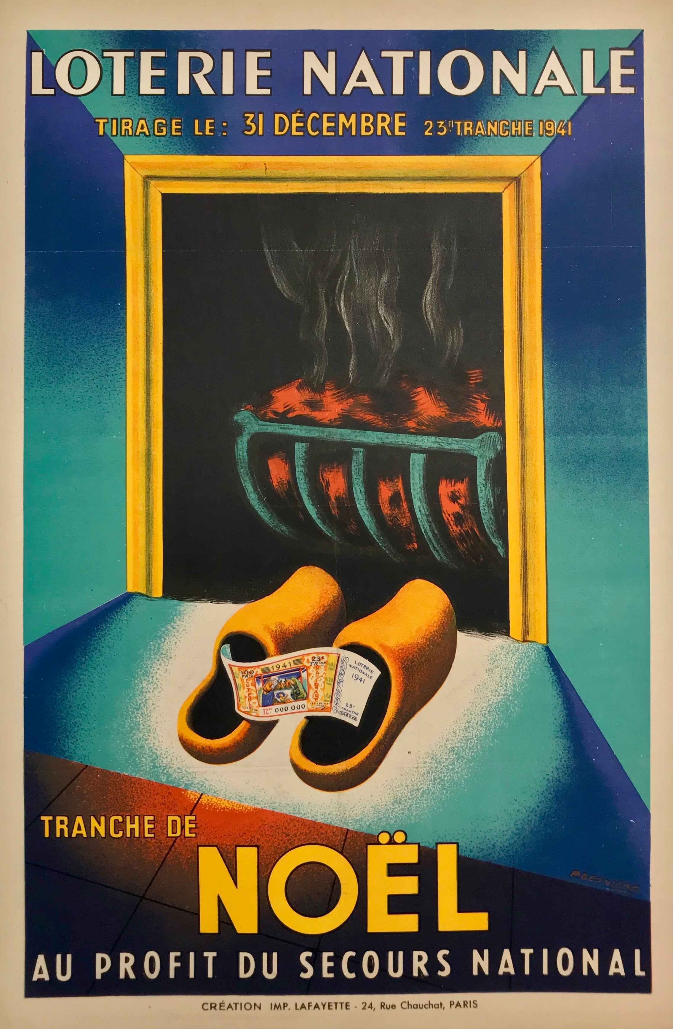 Poster Affiche Publicitaire Vintage - Loterie Coloniale Réf177 - 40x60 Cm - NEUF