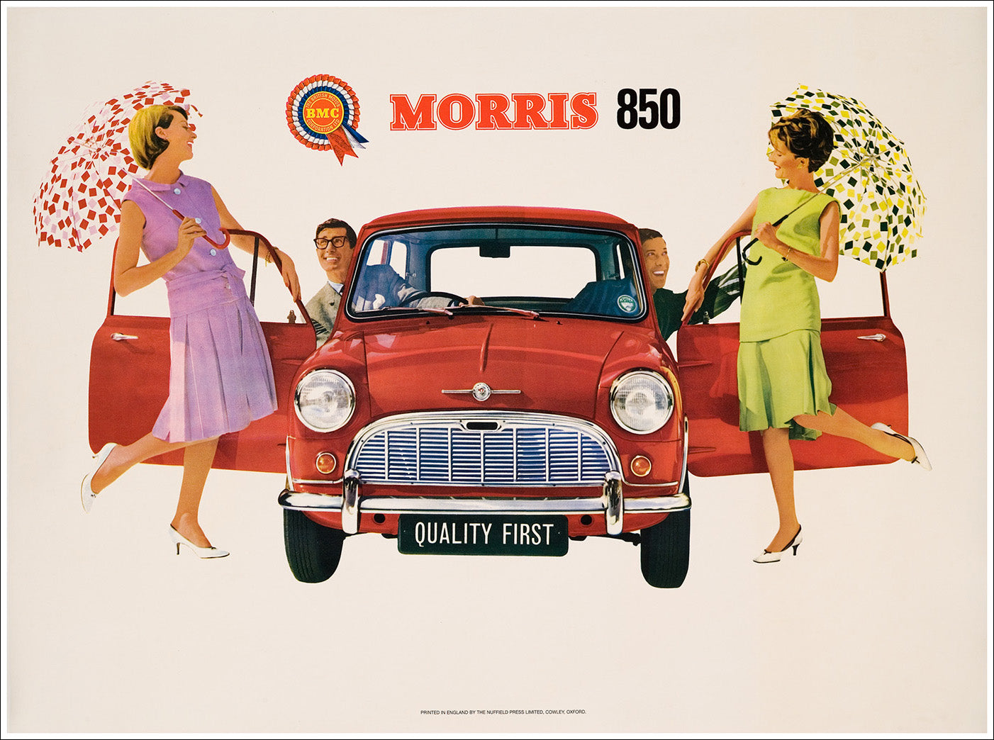 Affiche Vintage Automobile Morris Mini 850, 1965