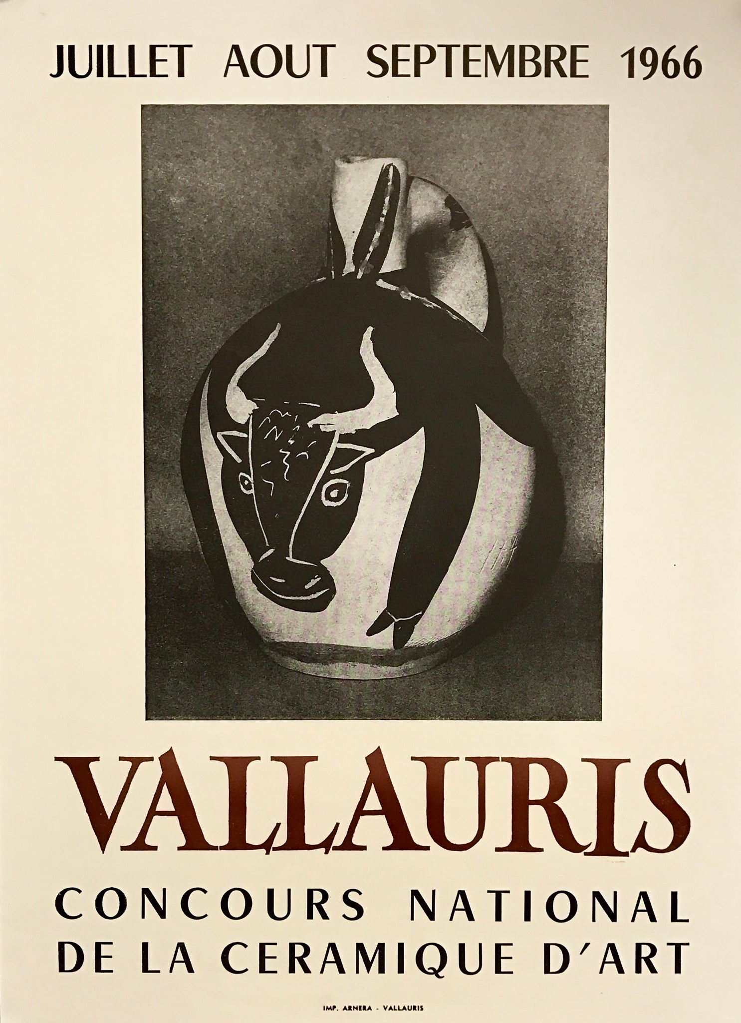 Affiche Galerie Concours National de la Céramique d'Art Vallauris - Par Pablo Picasso, 1966