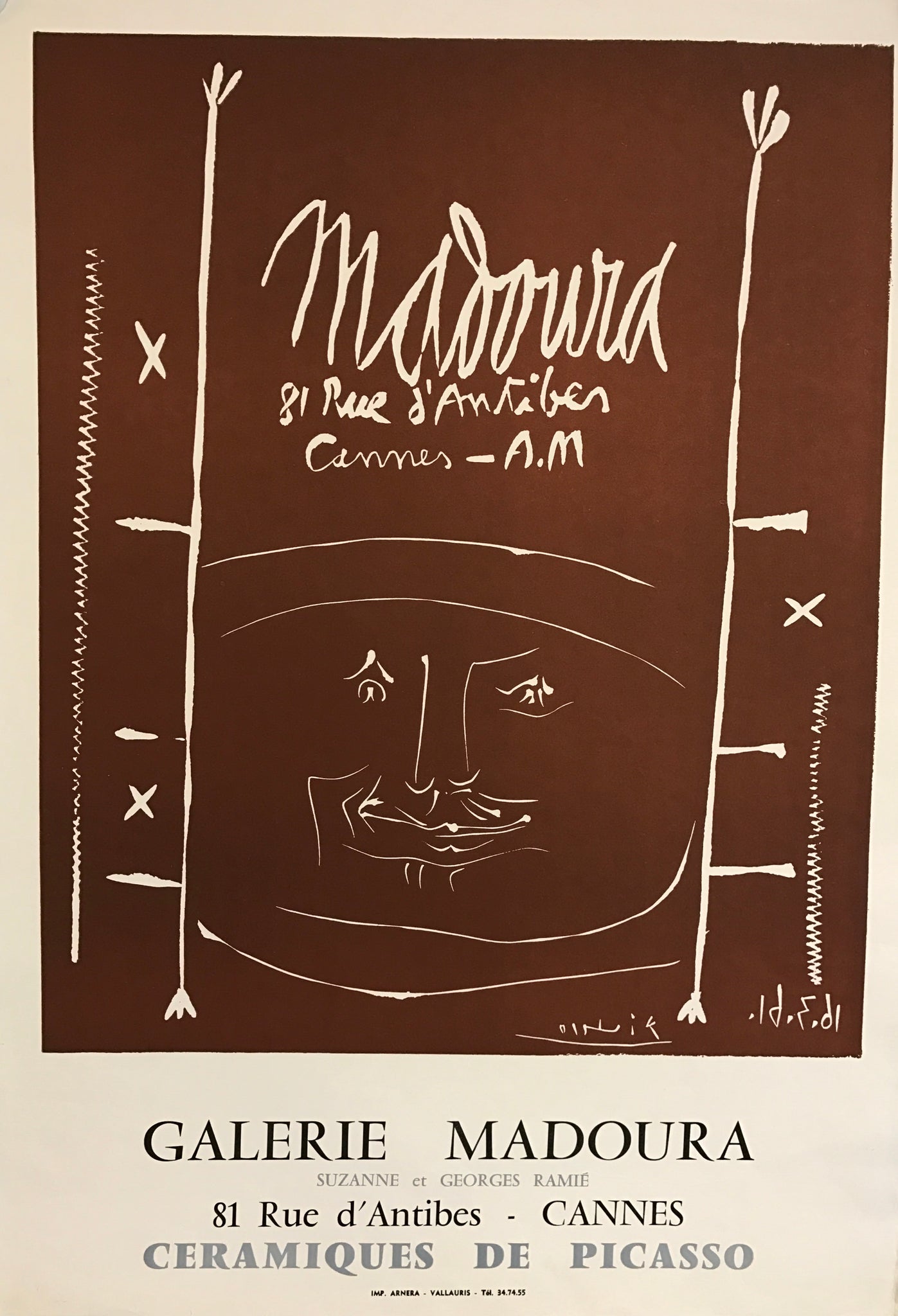 Affiche Picasso Céramiques  Par Pablo Picasso, Galerie Madoura