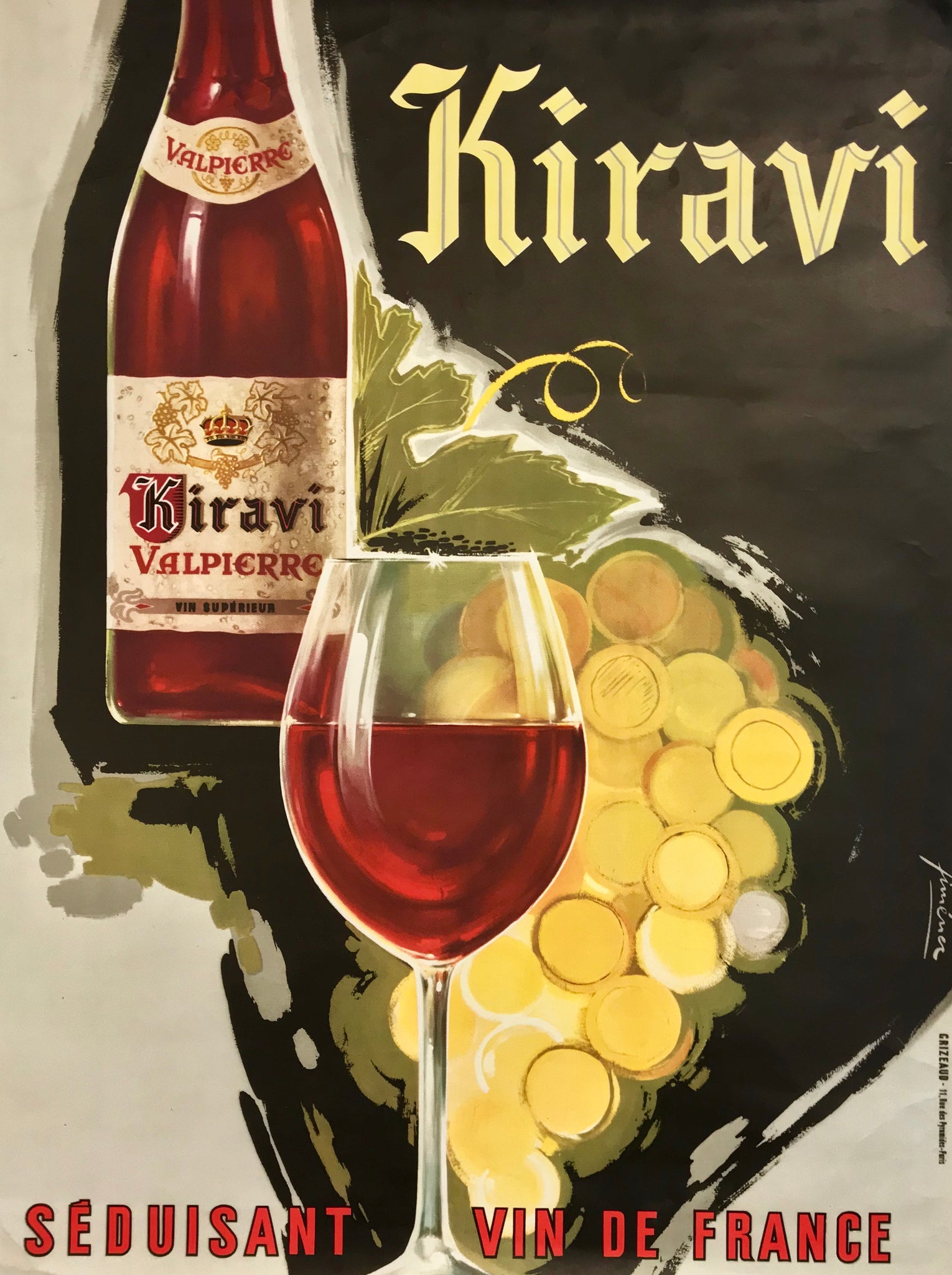 Affiche Kiravi, séduisant vin de France valpierre
