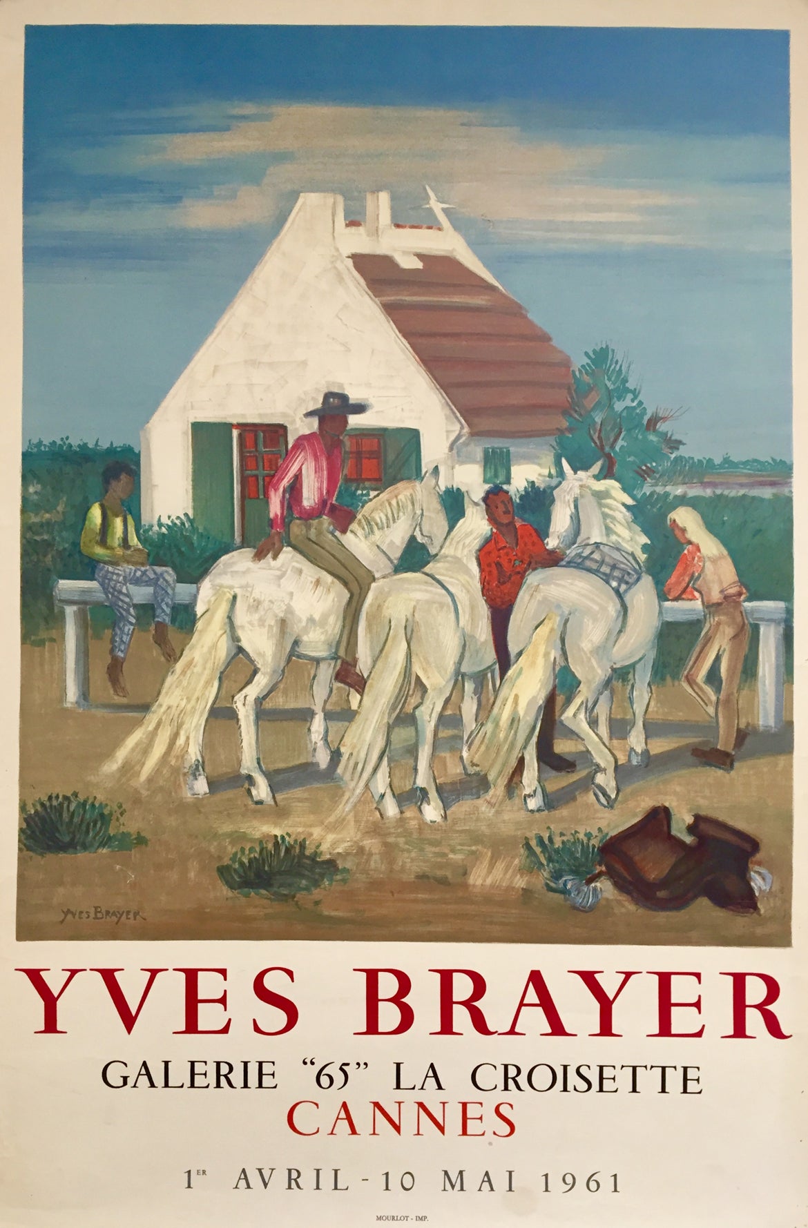 YVES BRAYER AFFICHE LITHO 1977/78 BIBLIOTHÈQUE NATIONALE ORIGINAL FRENCH POSTER YVES BRAYER AFFICHE LITHO 1977/78 BIBLIOTHÈQUE NATIONALE ORIGINAL FRENCH POSTER