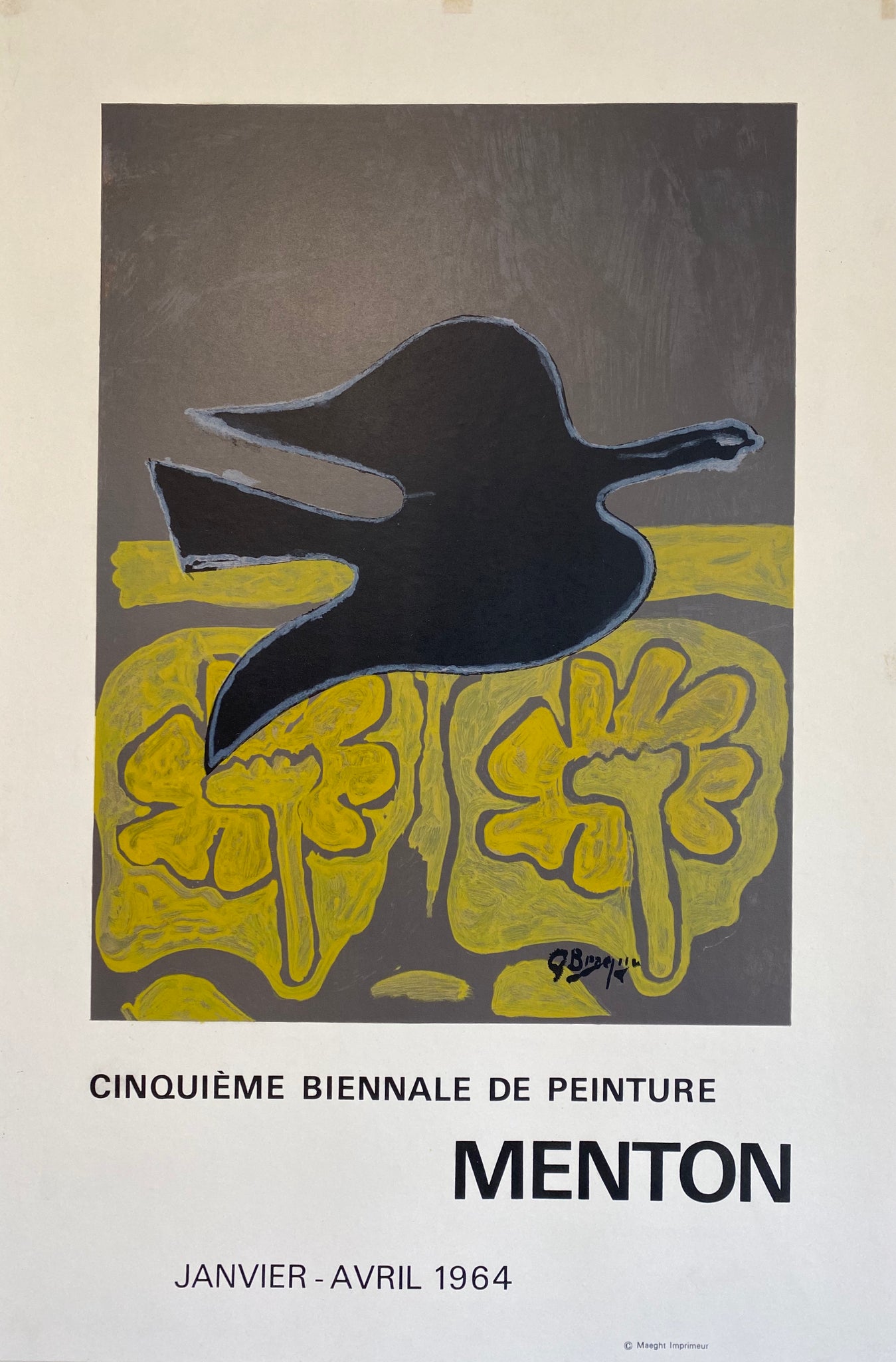 Cinquième Biennale de peinture, Menton   Par Georges Braques, 1964