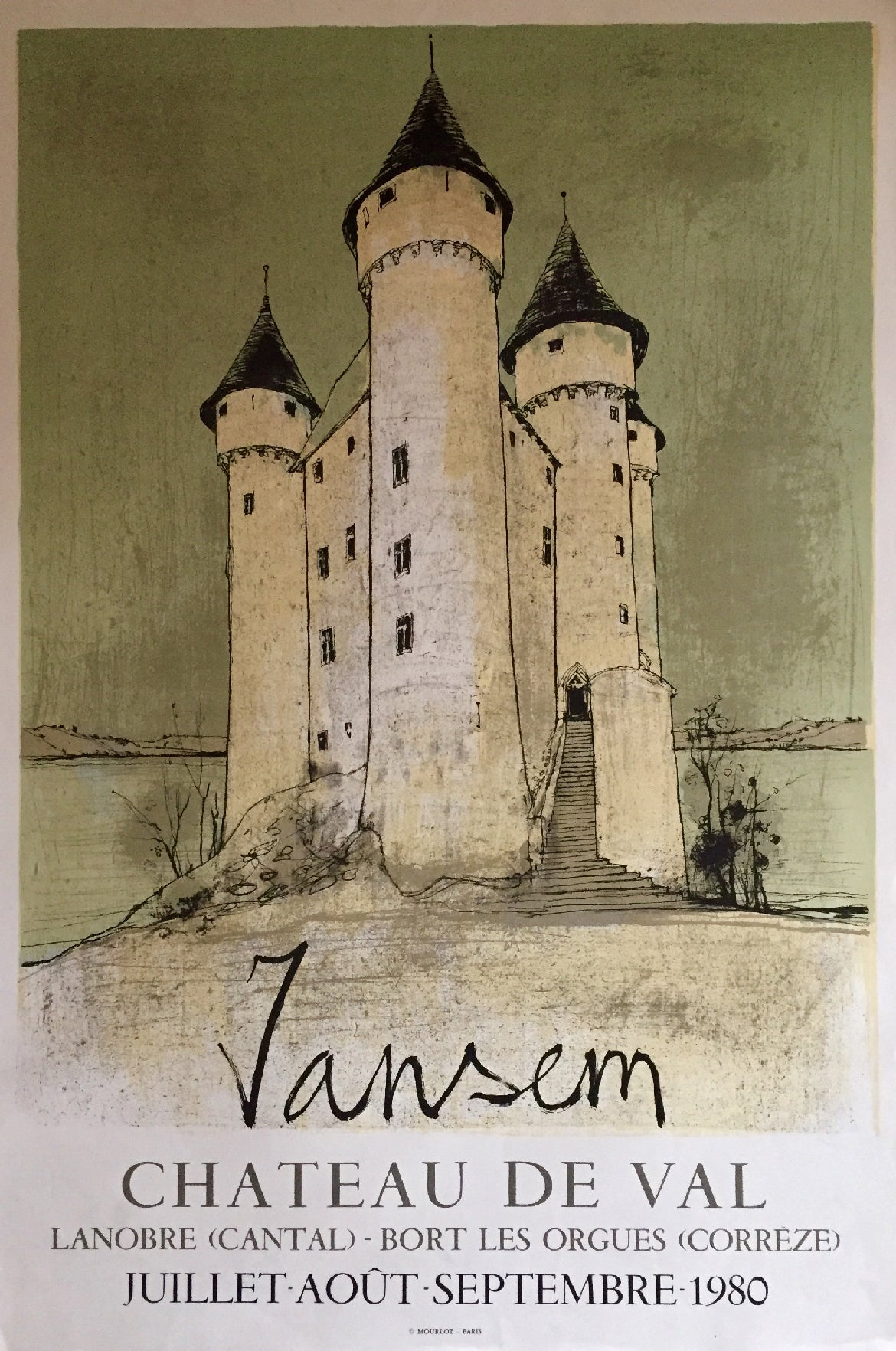 Affiche Exposition Chateau de Val Par Jean Jansem, 1980