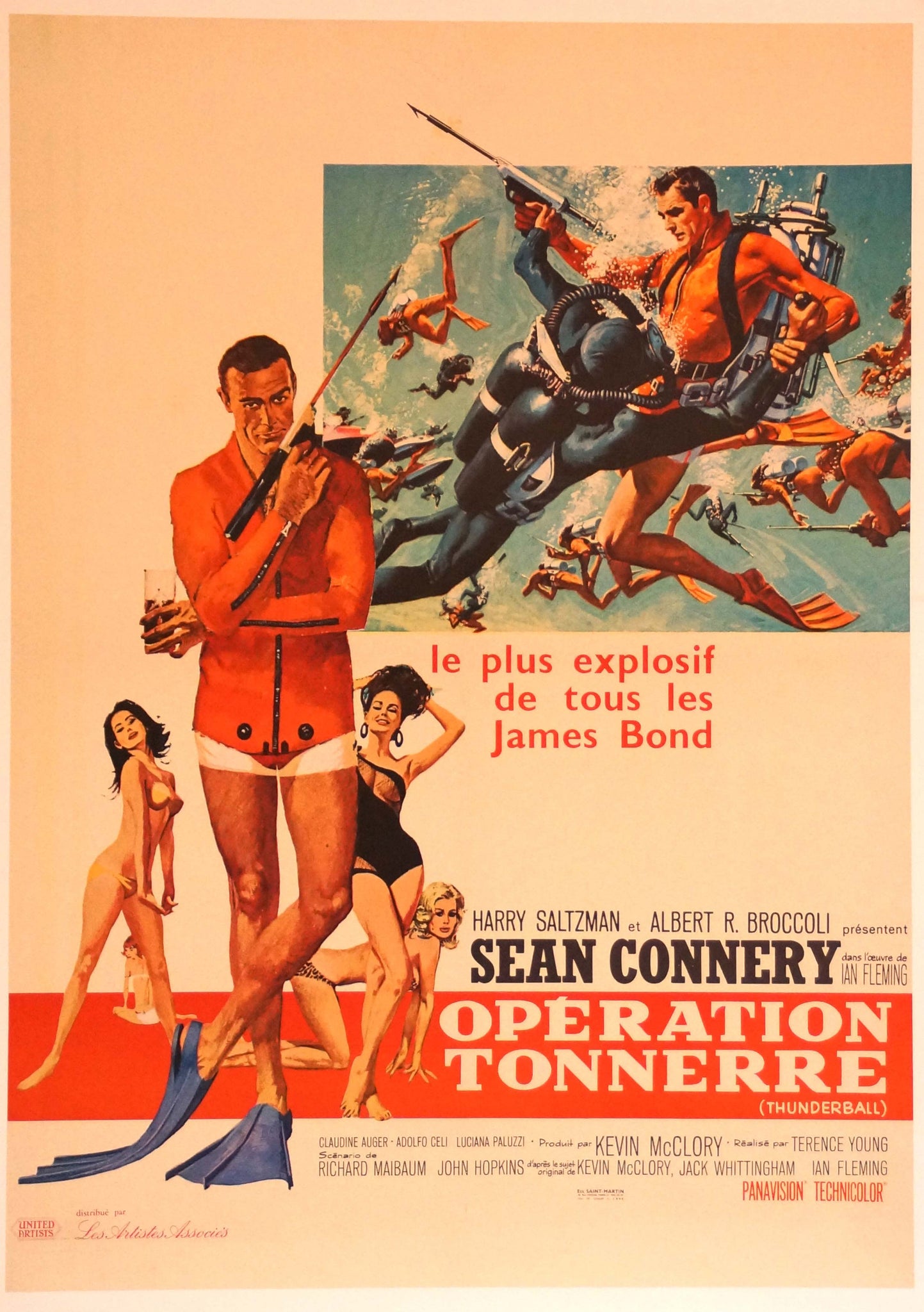 Affiche Cinéma James Bond : Opération Tonnerre Le plus explosif de tous les James Bond.