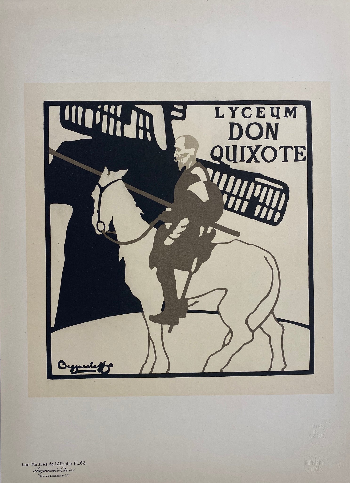 Maitre de l'affiche Planche 63 - Don Quixote - Beggarstaff 1897
