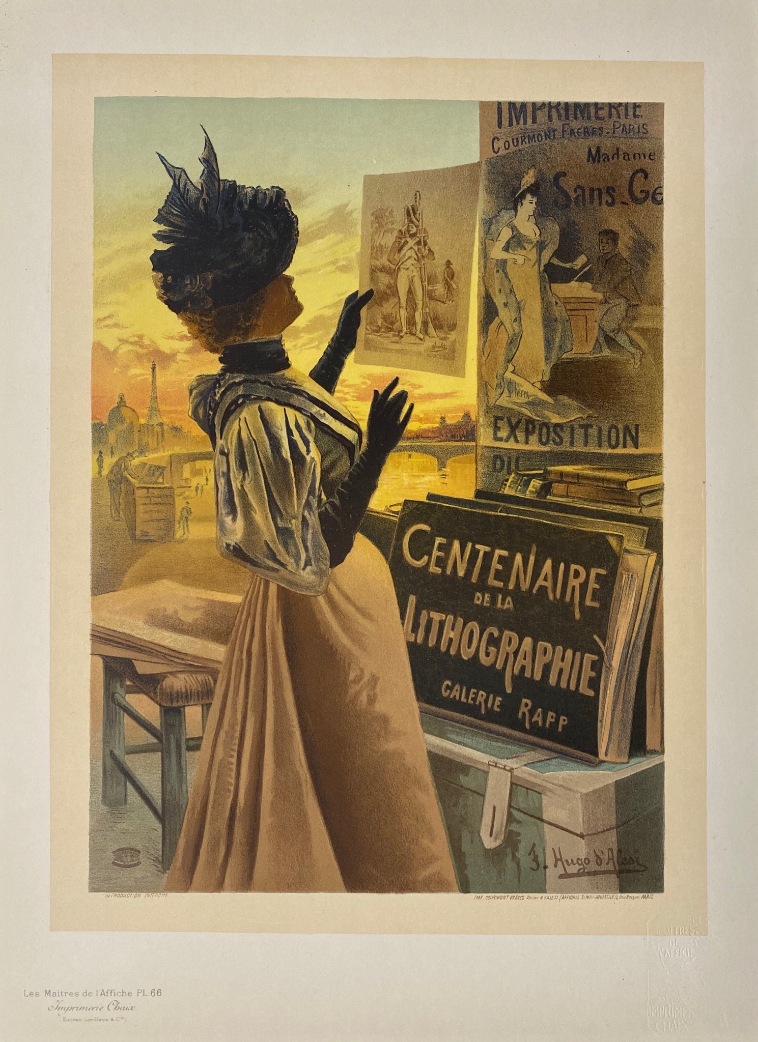 Maitre de l'affiche planche 66 - Centenaire de la Lithographie Par Hugo d'Alesi, 1897