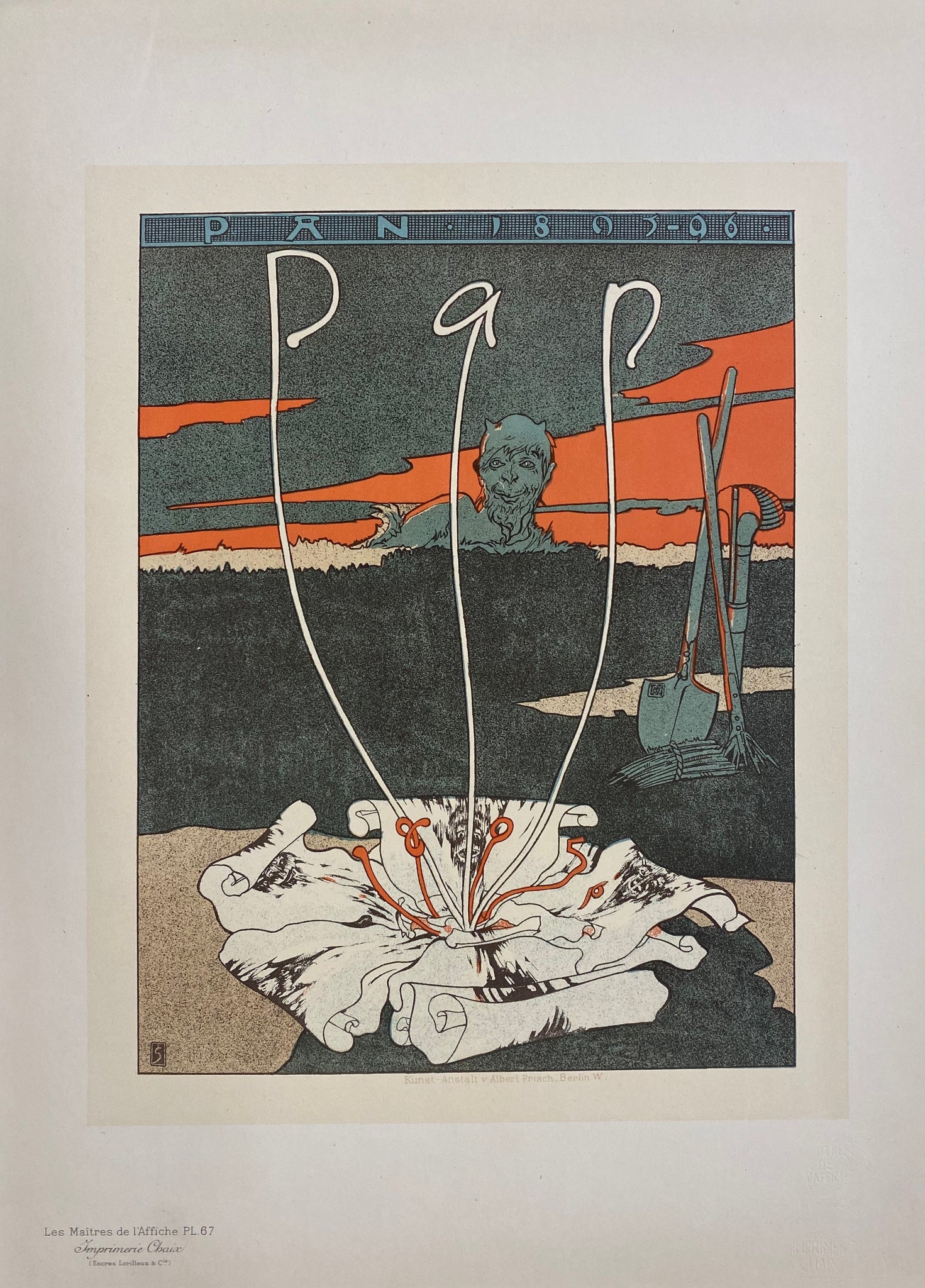 Maitre de l'affiche Planche 67-  Pan Par Joseph Sattler, 1897