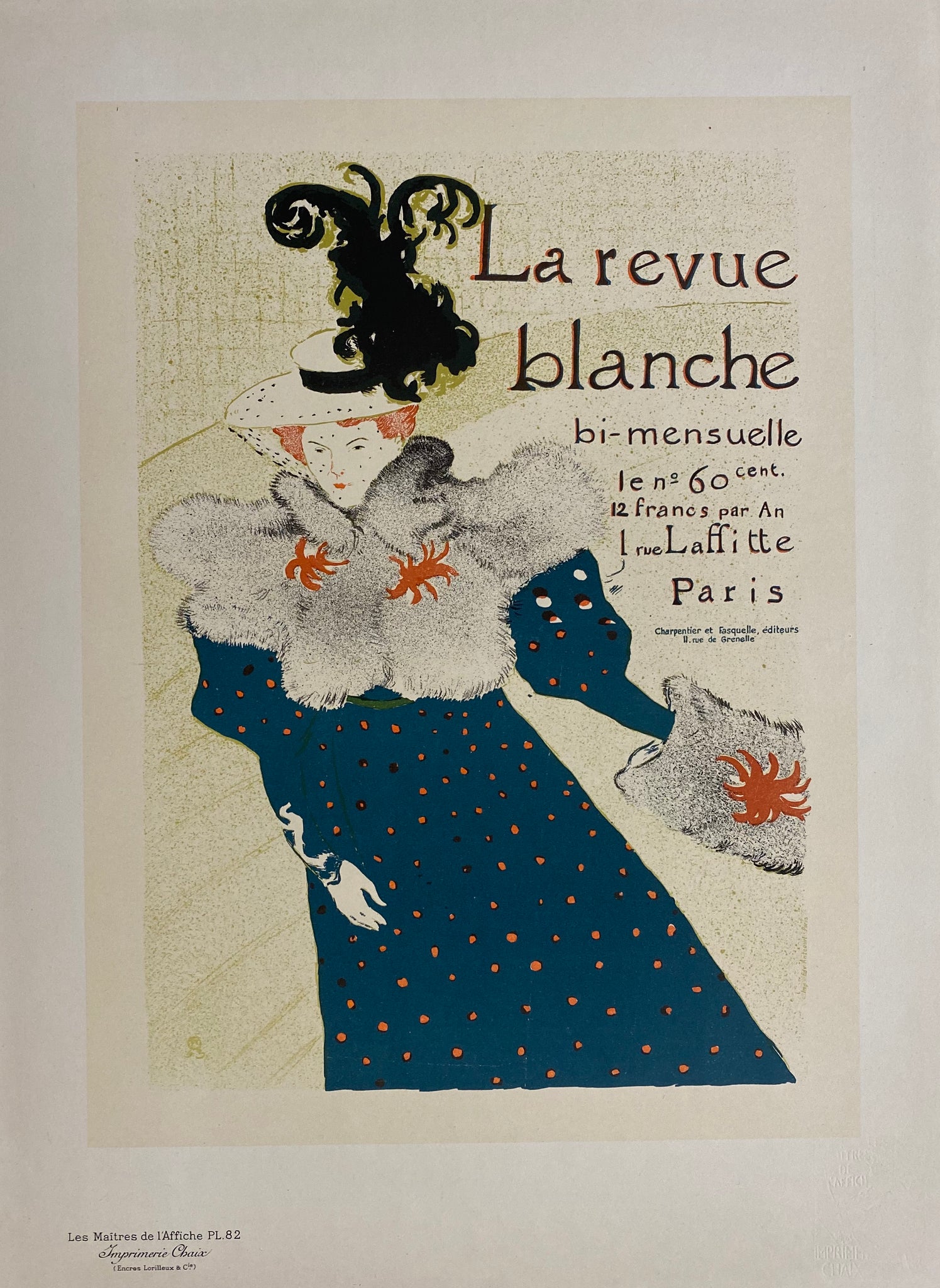 Maitre de l'affiche planche 82 - La revue Blanche - Toulouse Lautrec 1897
