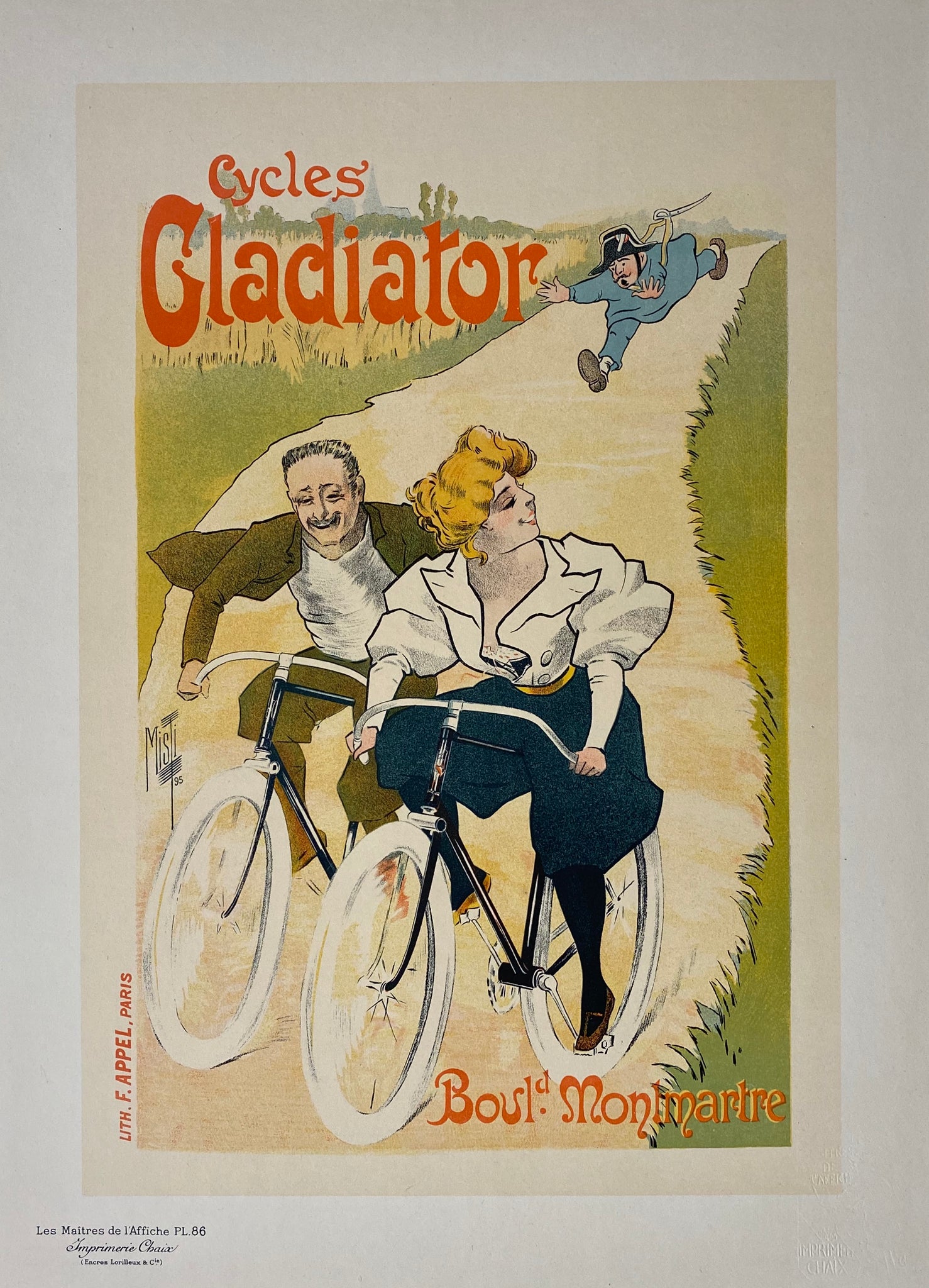 Maitre de l'affiche planche 86 - Cycles Gladiator Par Misti, 1897