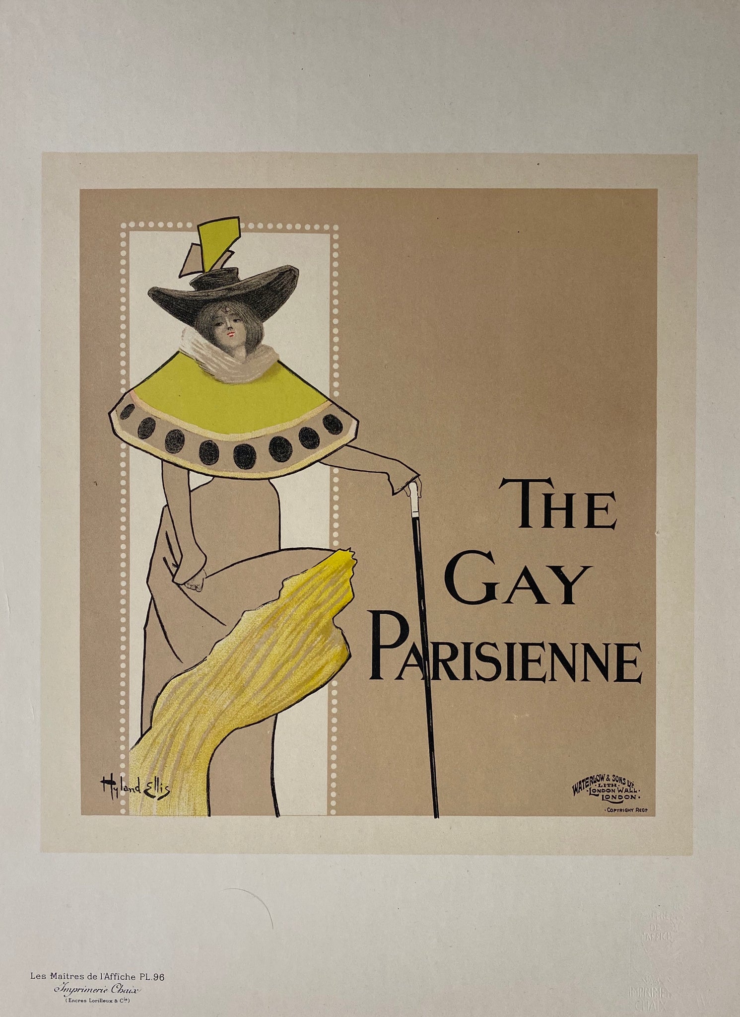 Maitre de l'affiche Planche 96 - The Gay Parisienne  Par Ellis Hyland, 1897