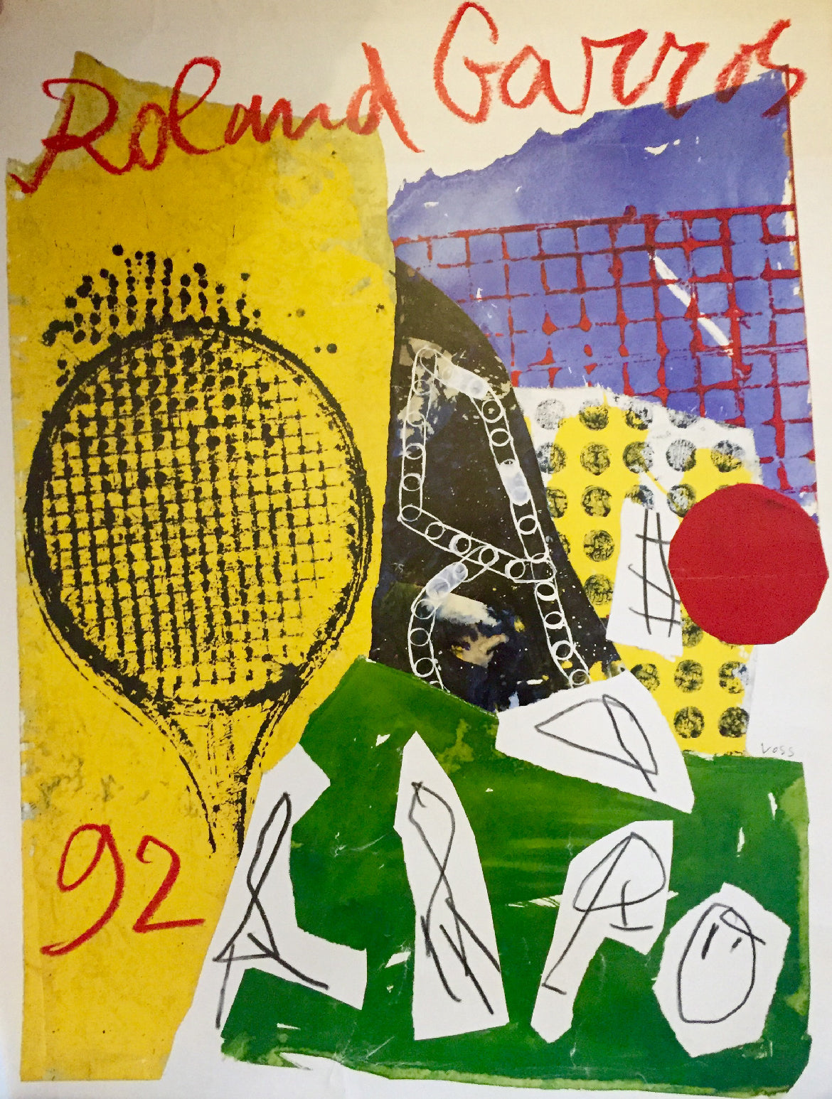 Affiche Roland Garros 1992 Par Jan Voss