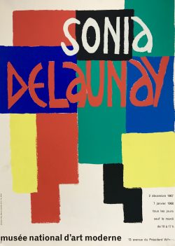 Affiche originale Musée national d'art moderne Par Sonia Delaunay, 1968